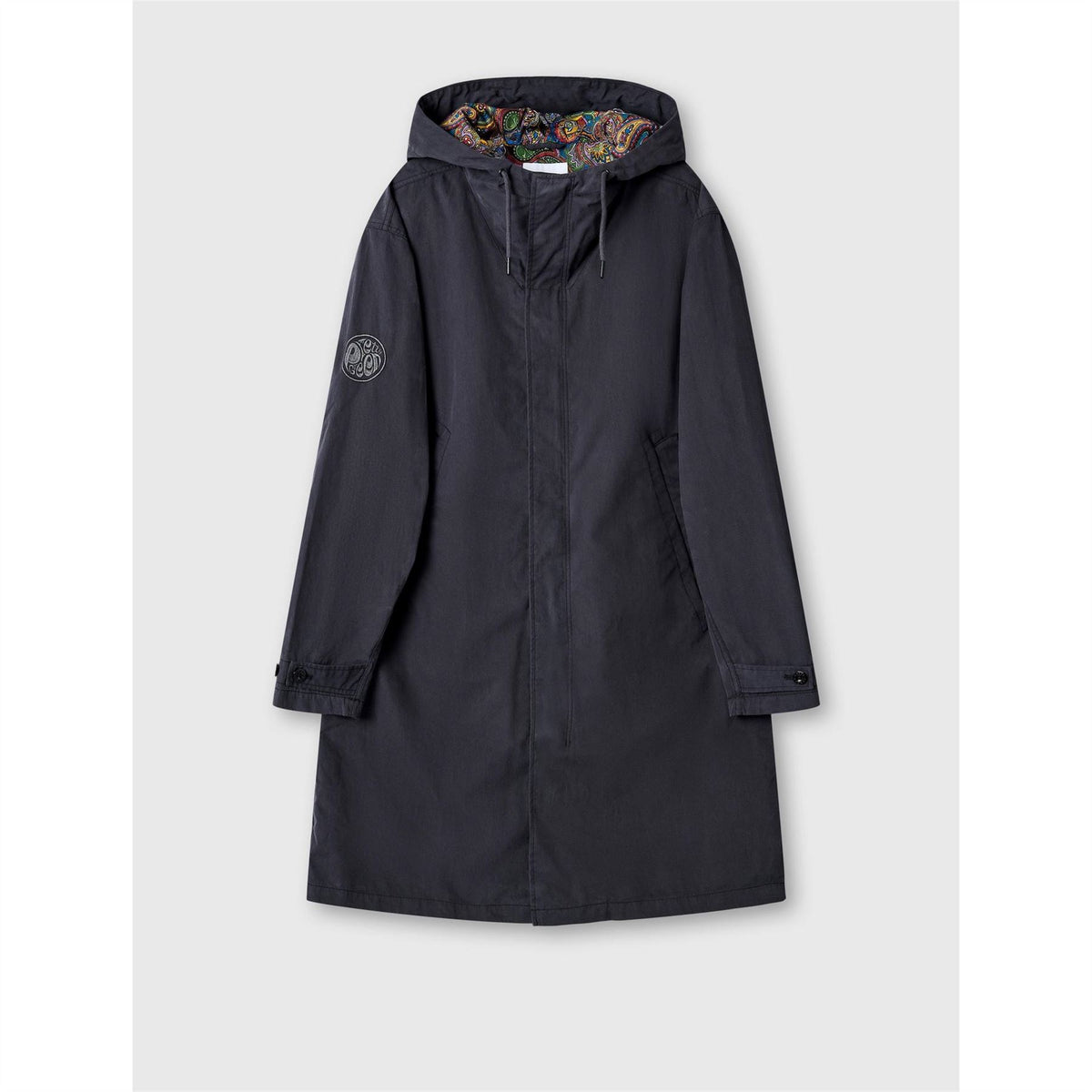 Pretty Green Feltham Hooded Solid Patterned Parka Coat