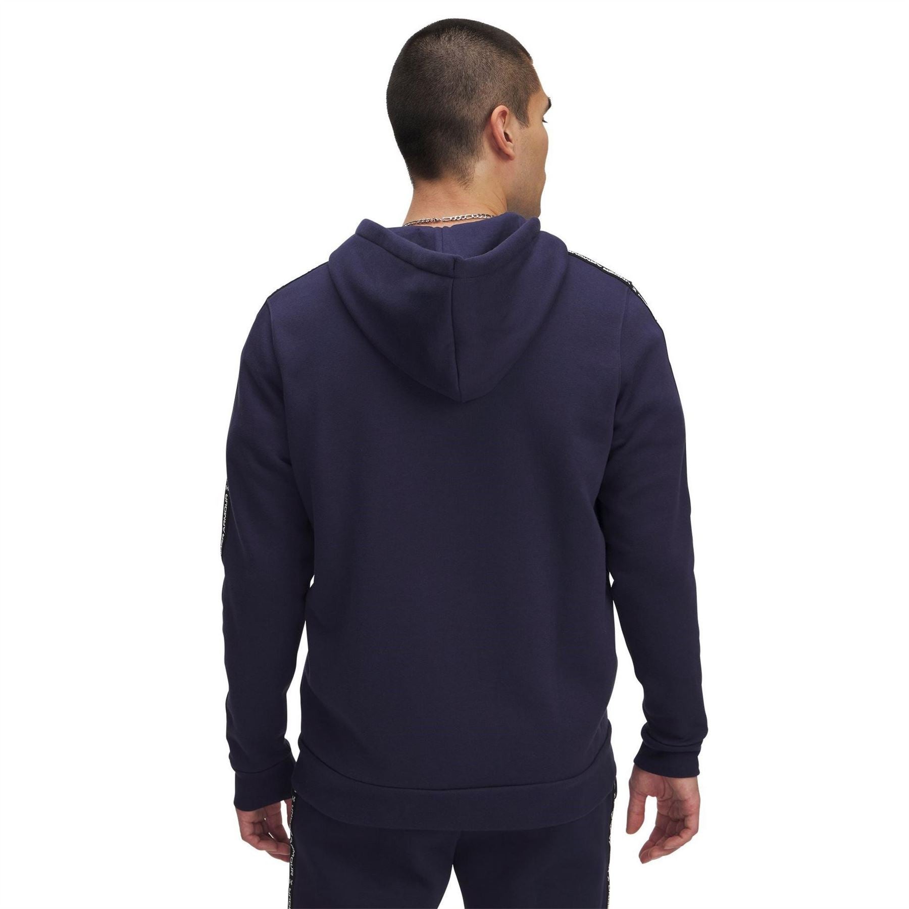 Under Armour Icon Solid Patterned Hooded Ribbed Cuff Full Zipper Sweat Jacket