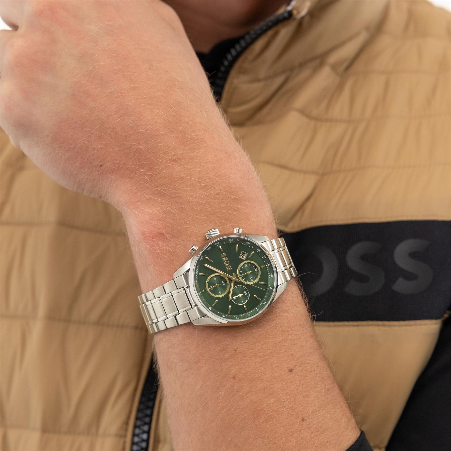 Boss Grand Prix Chronograph With Green Dial