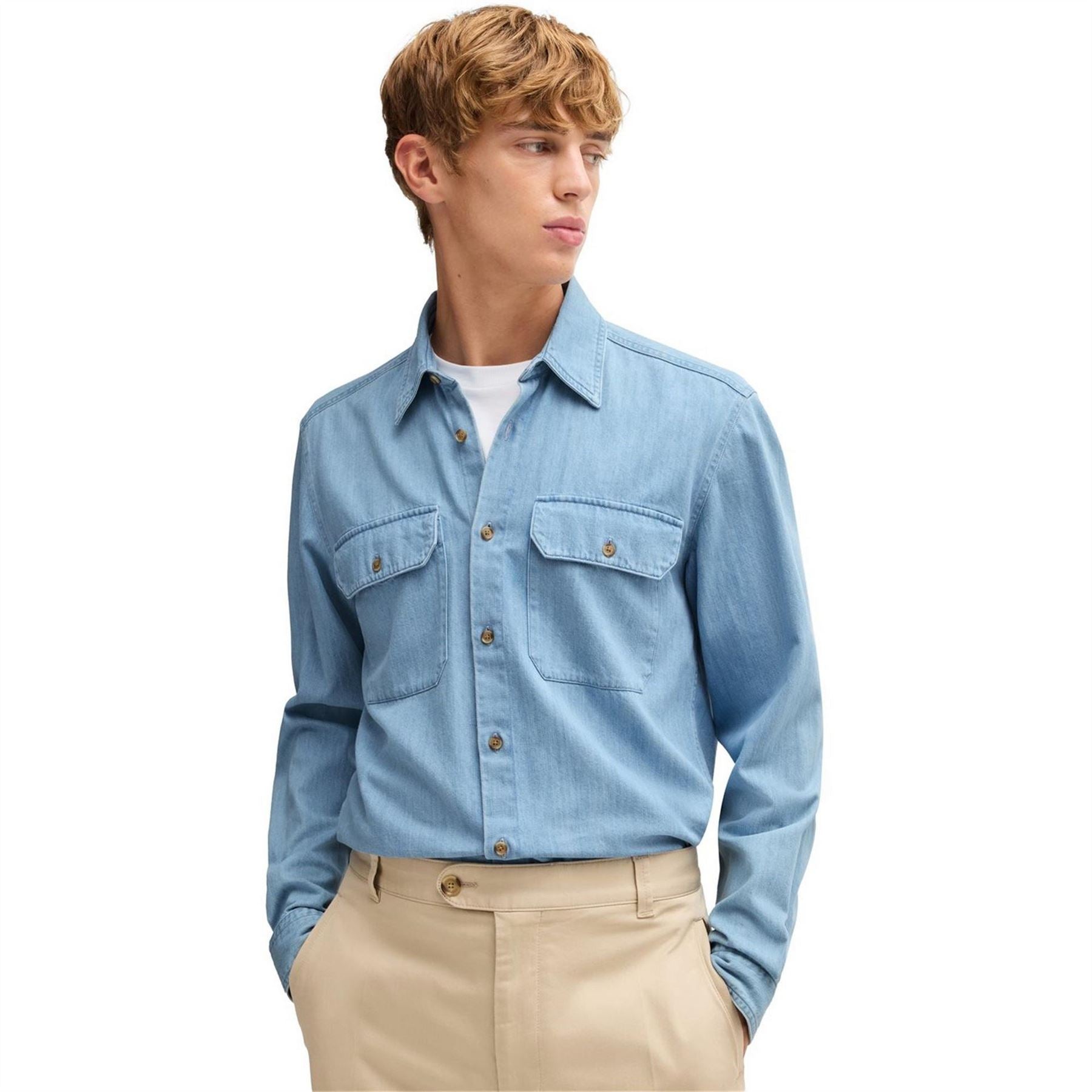 Boss Hbb Hliam Kenb Plain Long Sleeve Shirt