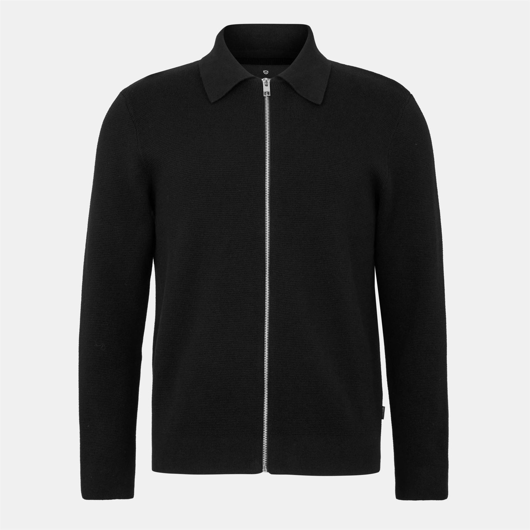Jack and Jones Stitch Knitted Full Zip Fleece Fabric