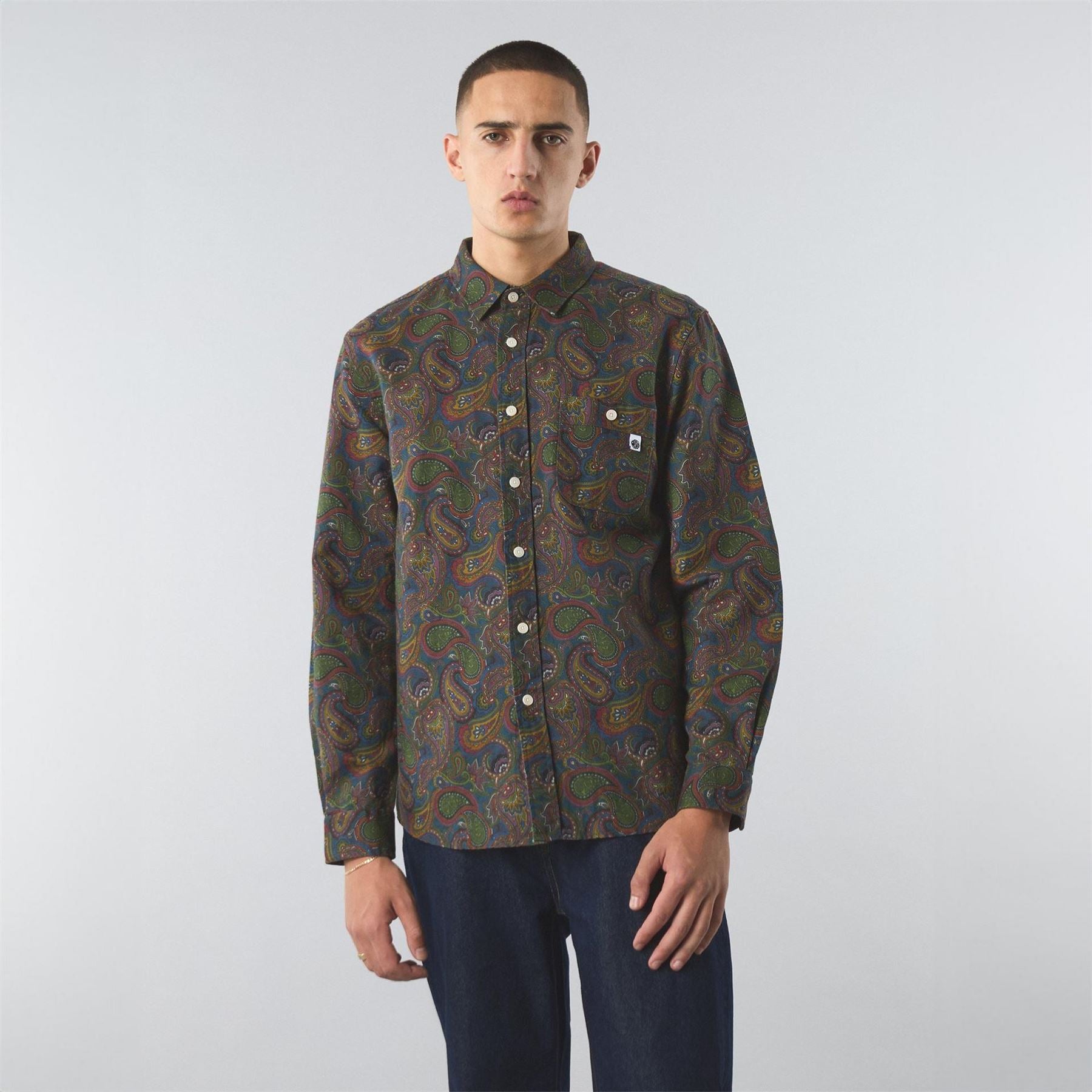 Pretty Green Anniversary Paisley Long Sleeve Patterned Shirt