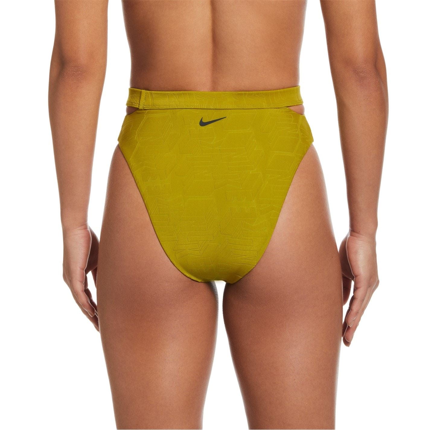 Nike Cut-Out Textured High Waist Bikini Bottom