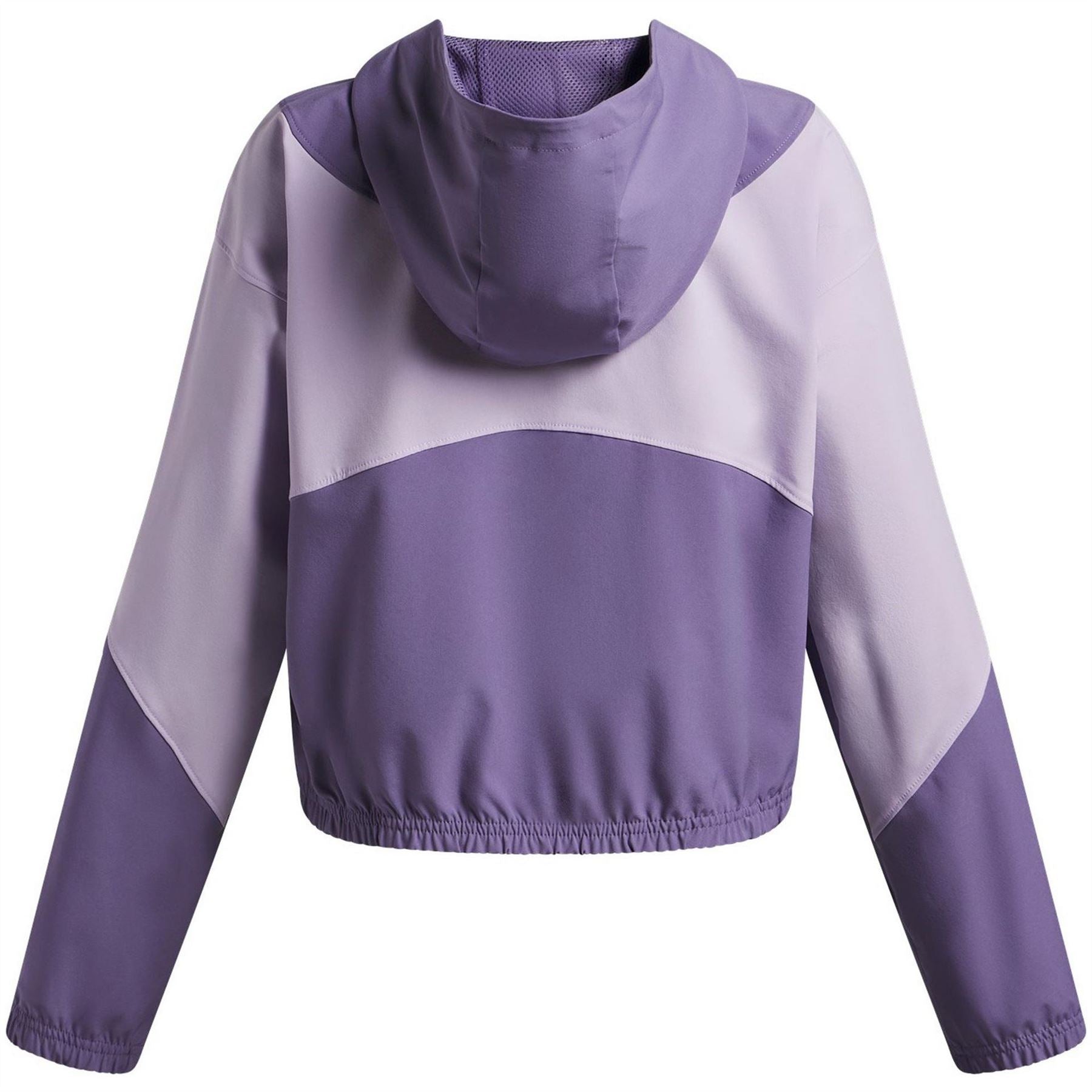Under Armour Solid Patterned Hooded Zipped Pocket Windbreaker Jacket