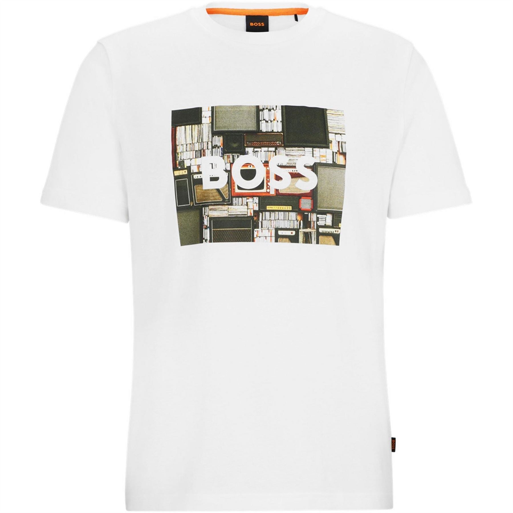 Boss Regular Fit Crew Neck Text Graphic T-Shirt