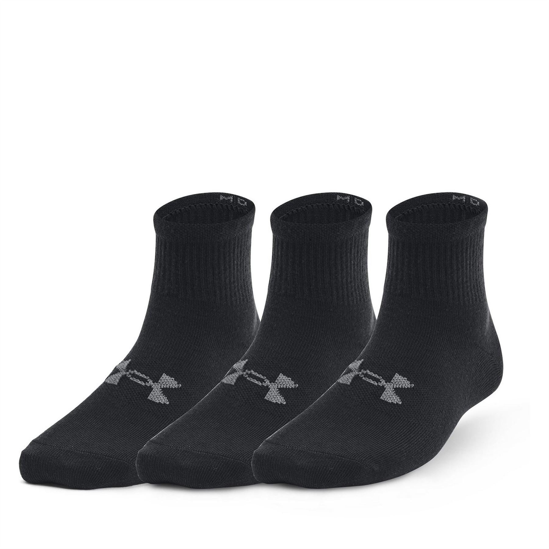 Under Armour Armour Ua Essential 3pk Qtr Yth Trainer Sock Unisex Kids
