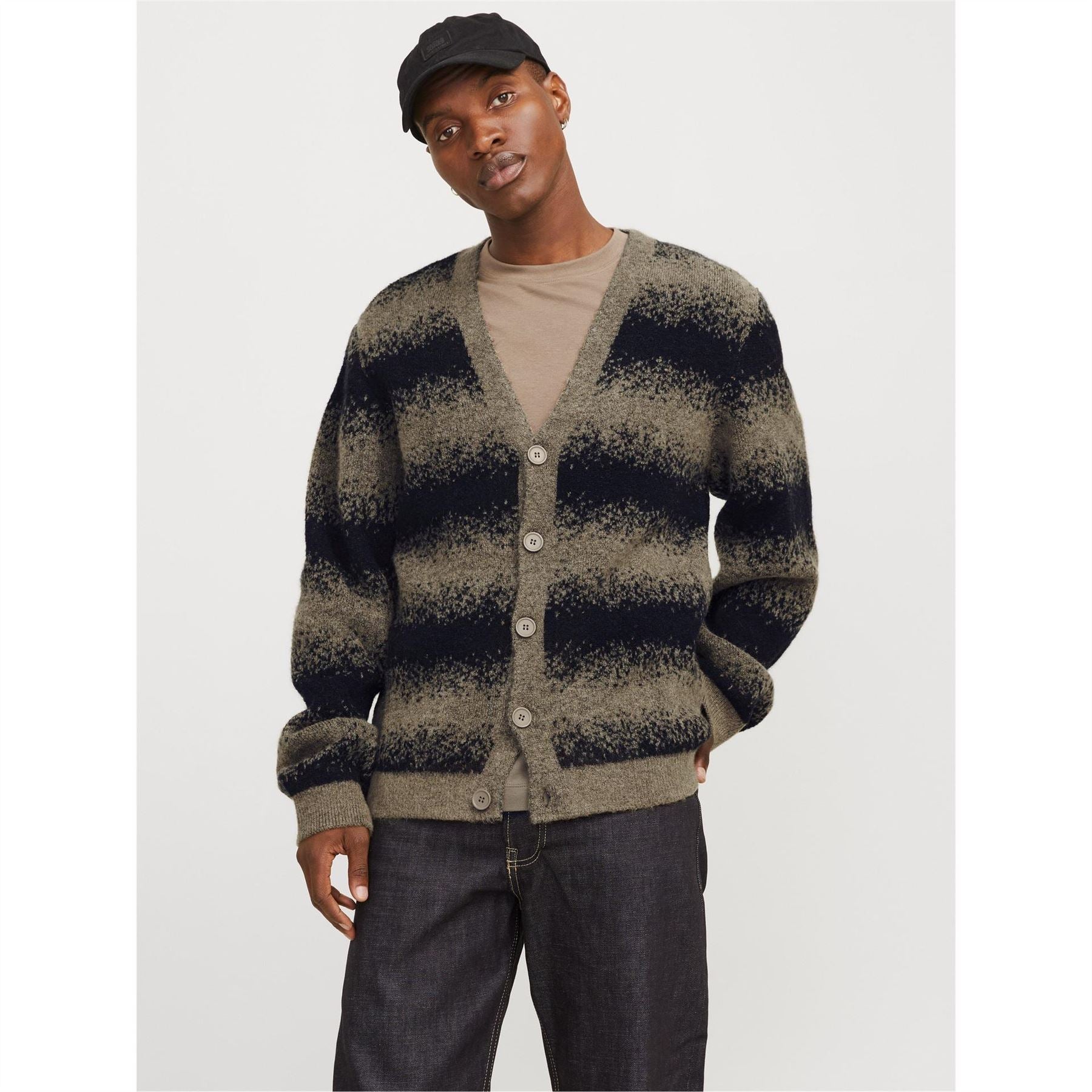 Jack and Jones Relaxed Fit V-Neck Knit Cardigan