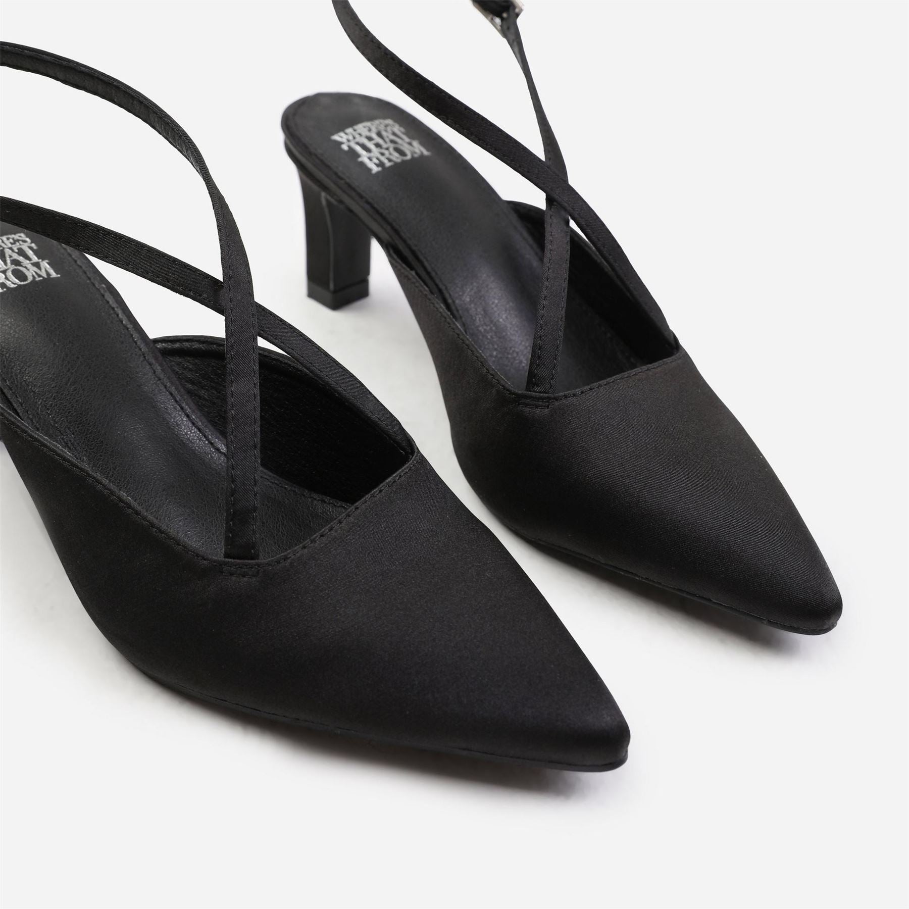 Wheres That From Raizel P High Heel Metallic Slingbacks