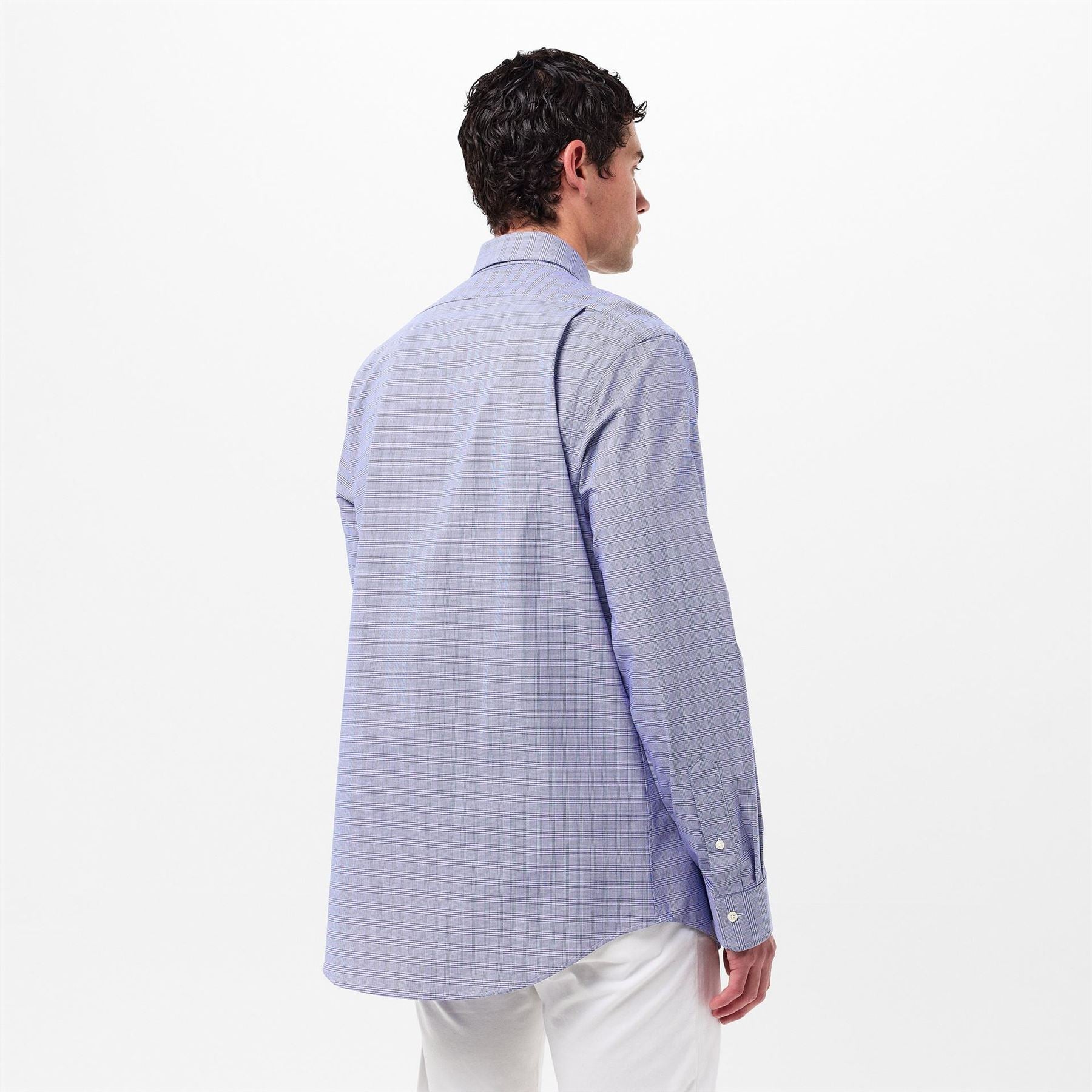Polo Ralph Lauren Poplin Check Regular Fit Point Collar Cuff Sleeve Shirt