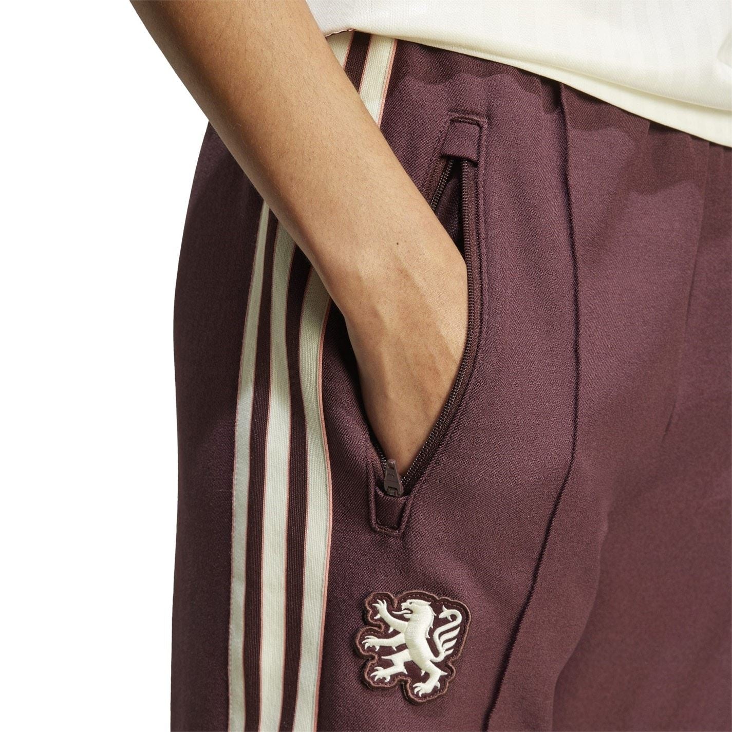 adidas Womens Olympique Lyonnais Terrace 2024 2025 Icons Tracksuit Bottoms