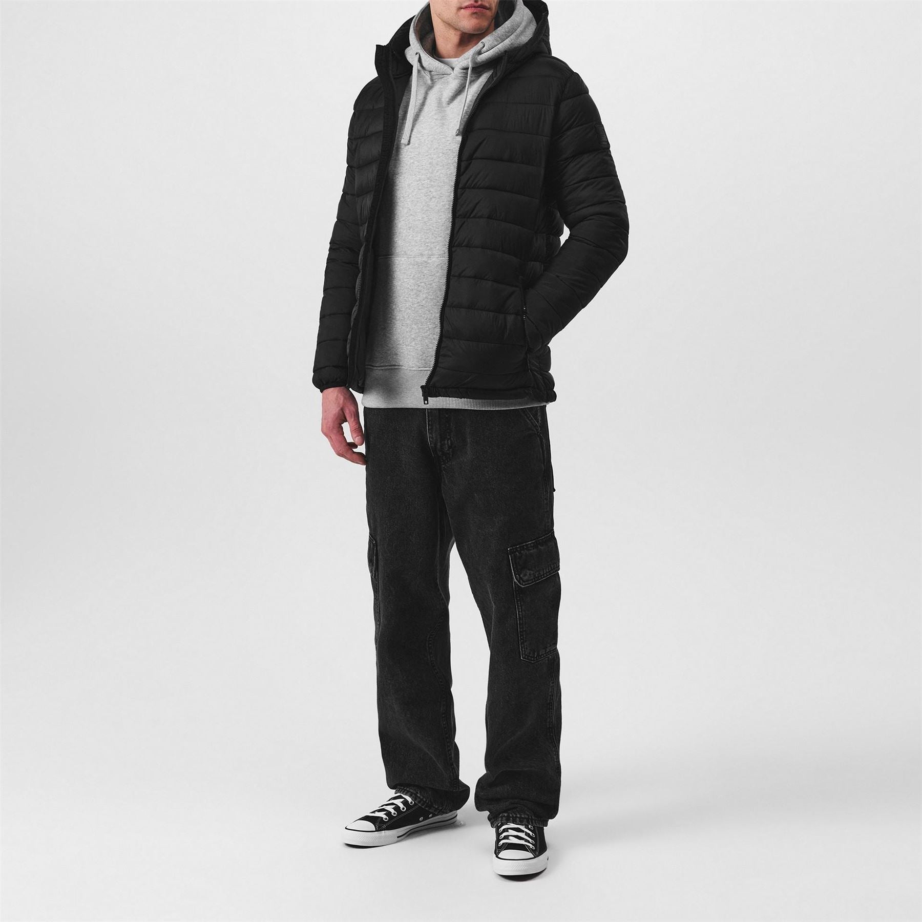 SoulCal Mens Micro Bubble Hooded Jacket