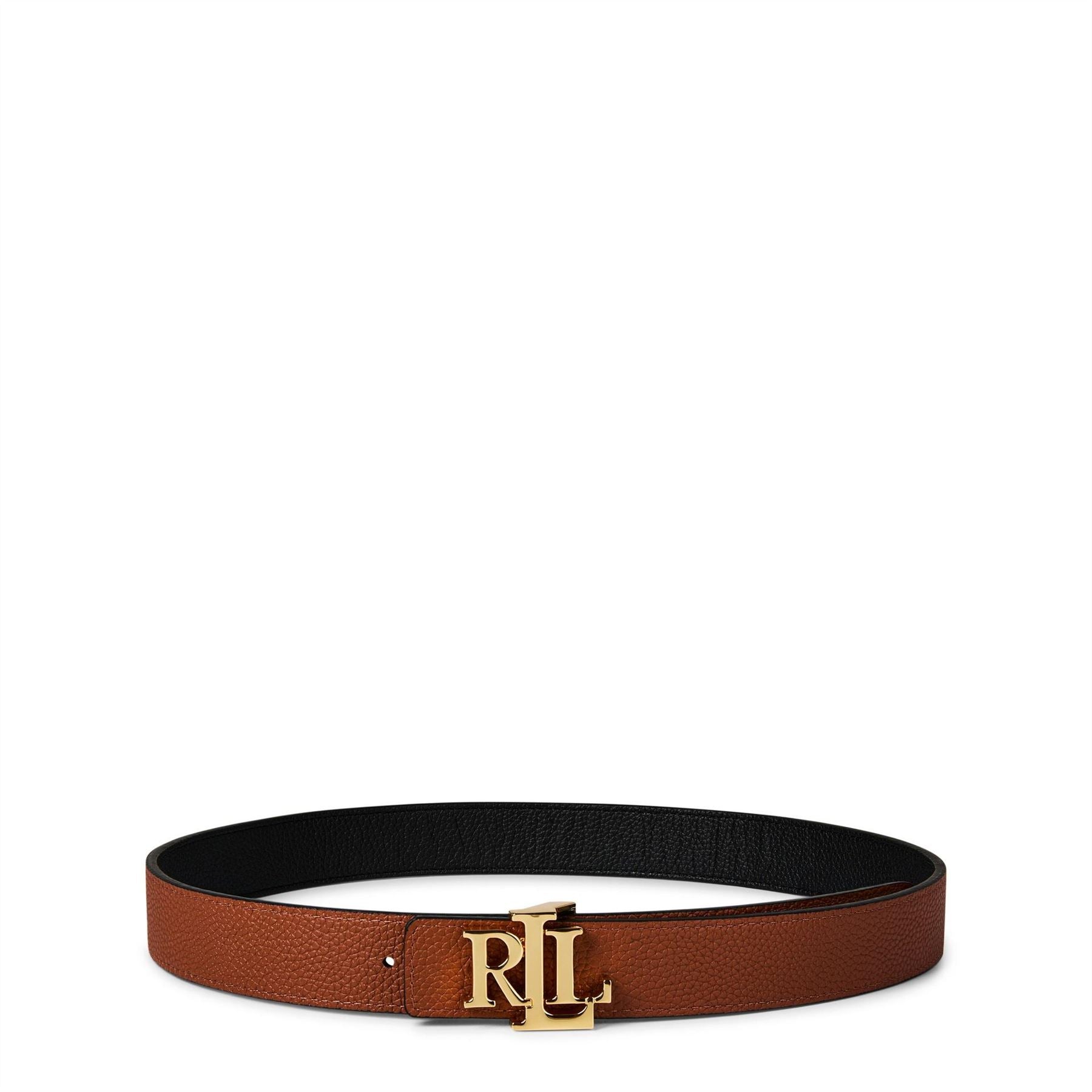 Lauren by Ralph Lauren Pebbled Leather Wide Belt