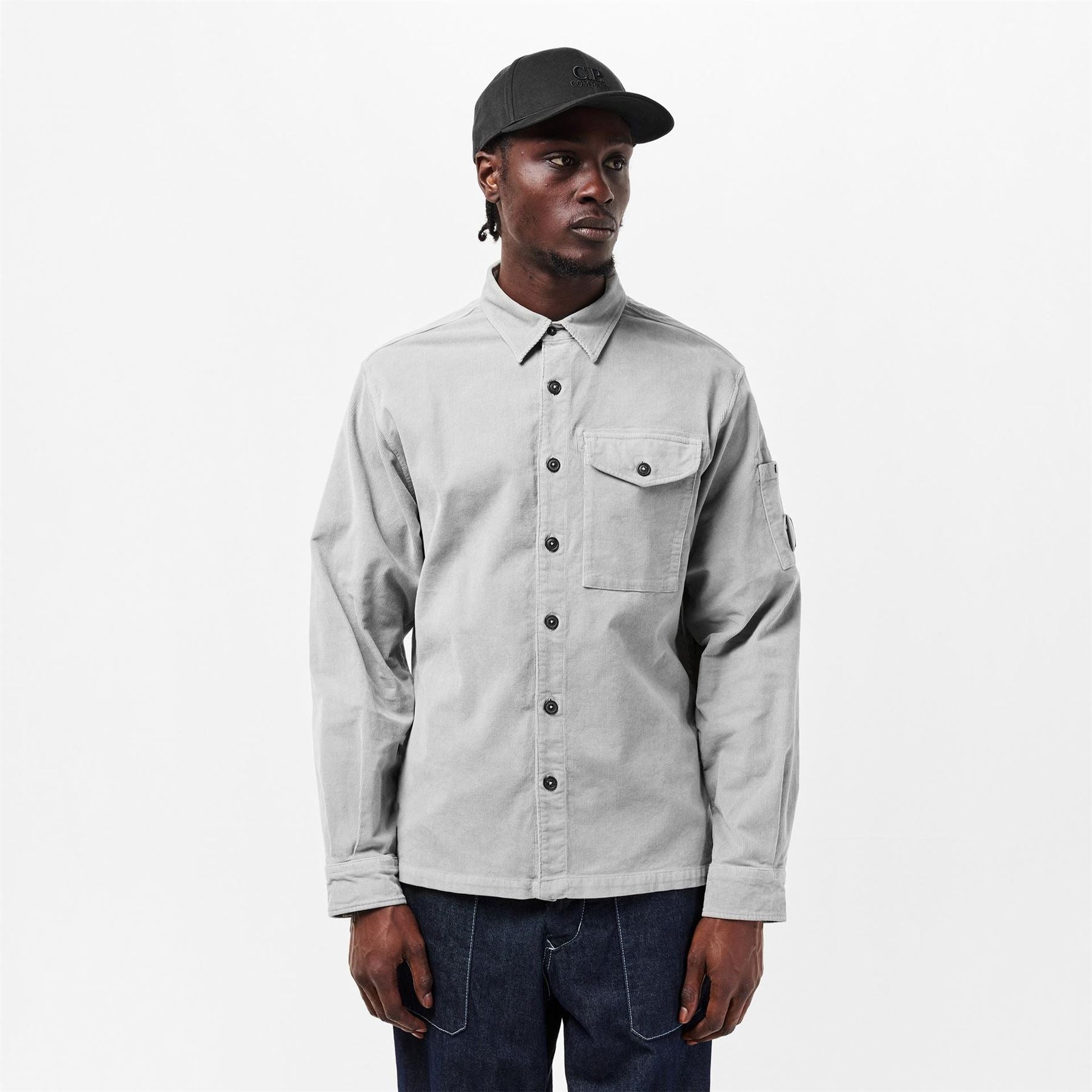 CP Company Lens Single Pocket Long Sleeve Corduroy Shirt