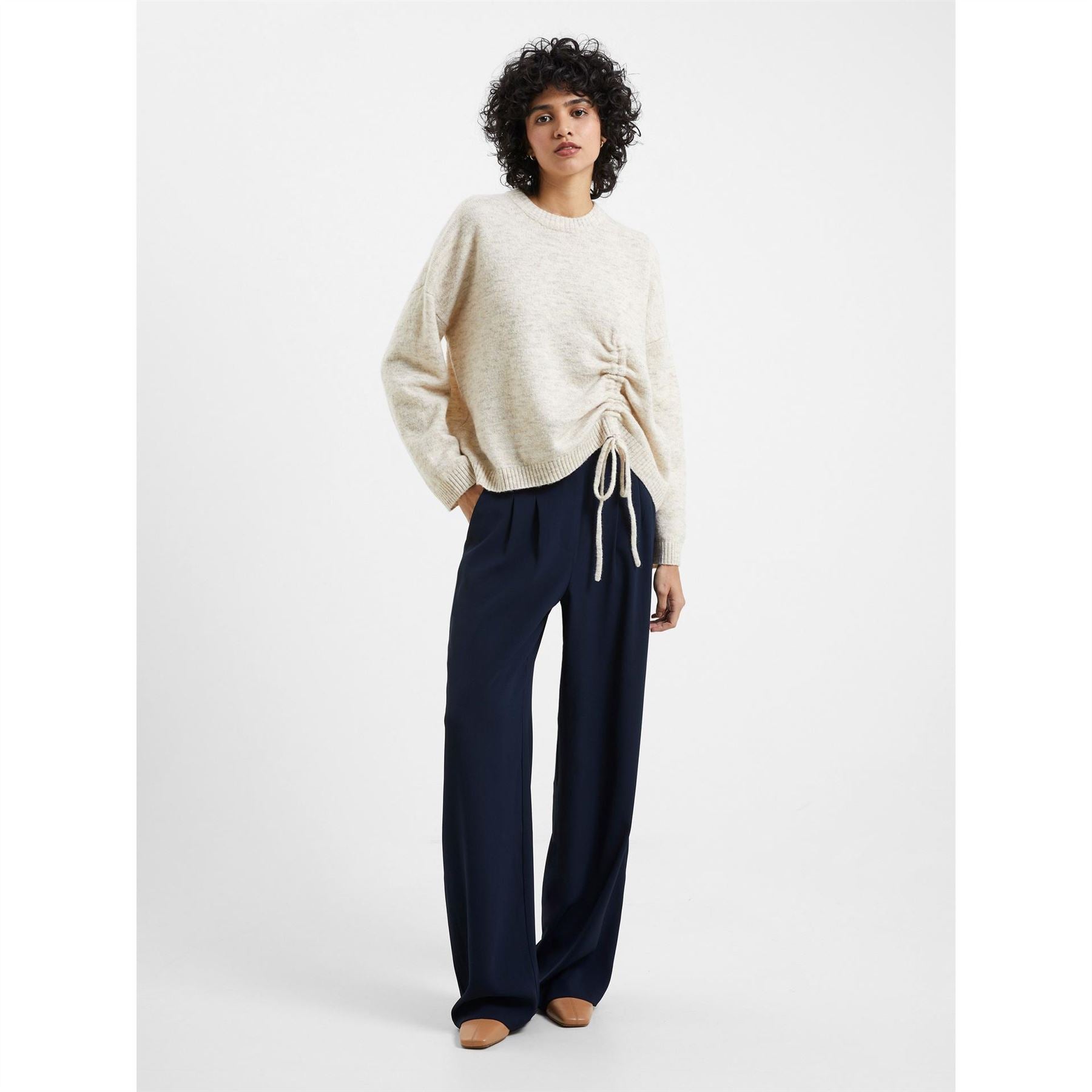 French Connection Crew Neck Relaxed Fit Long Sleeve Sweater