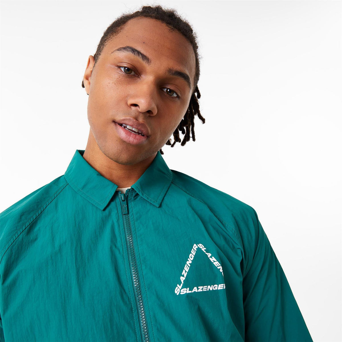 Slazenger Mens Ft. Aitch Zip FronT-Shirt
