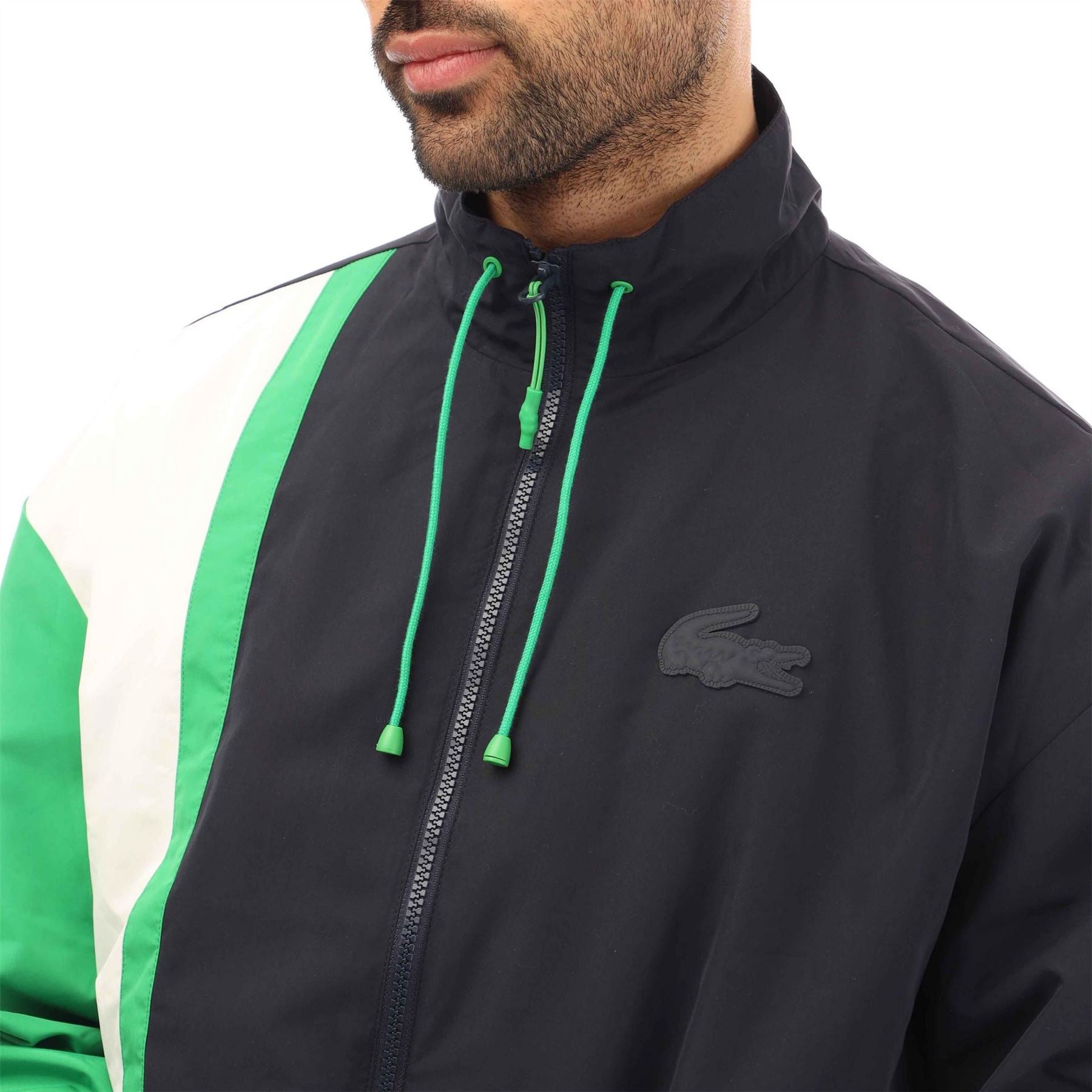 Lacoste Lightweight Water Resistant Colourblock Zipped Tracksuit Top