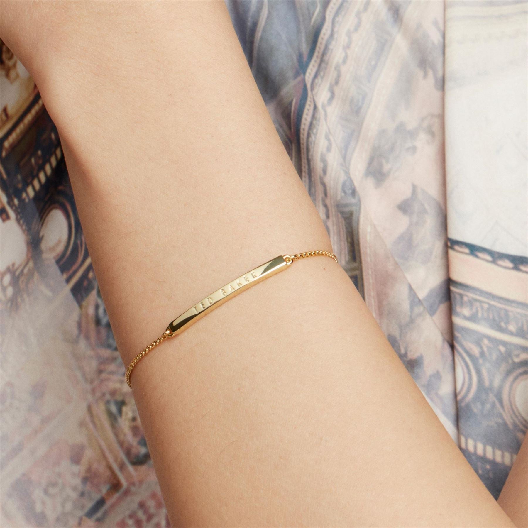 Ted Baker Breena Chain Bracelet with Engraved Logo