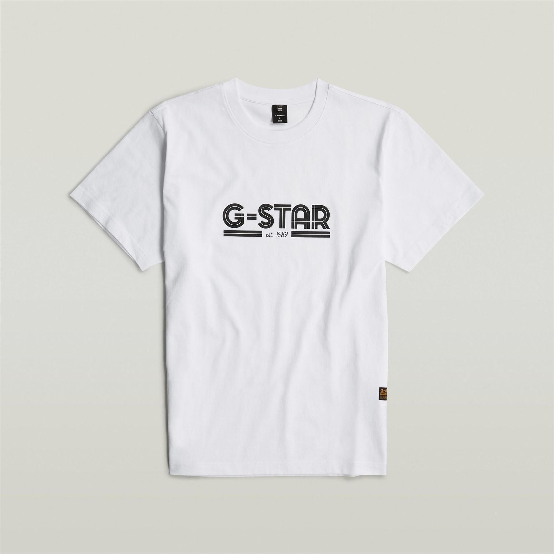 G Star Line Script Lettering Regular Fit T-Shirt