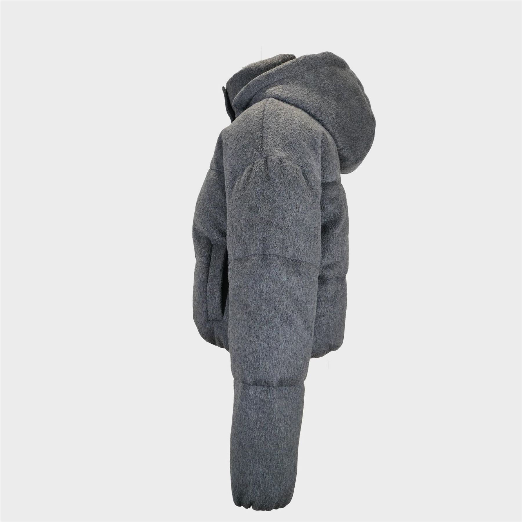Jack Wills Wind Resistant Detachable Hood Long Sleeve Short Puffer Jacket