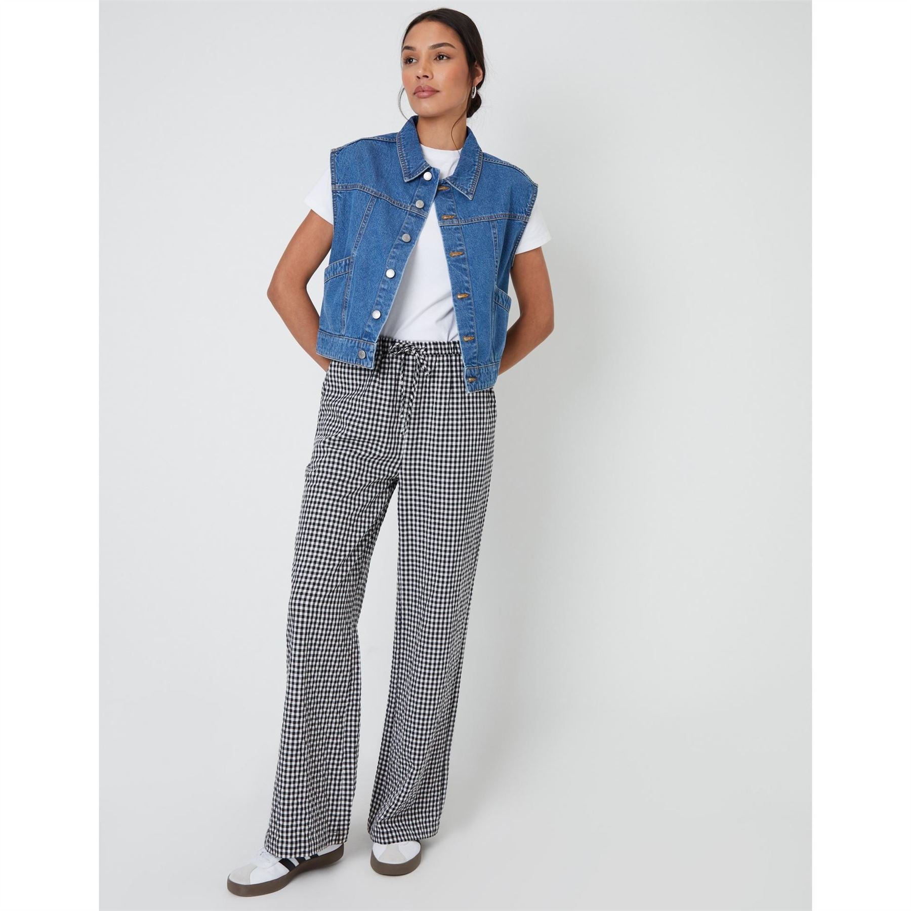 Threadbare Lucky Solid Patterned Denim Jacket