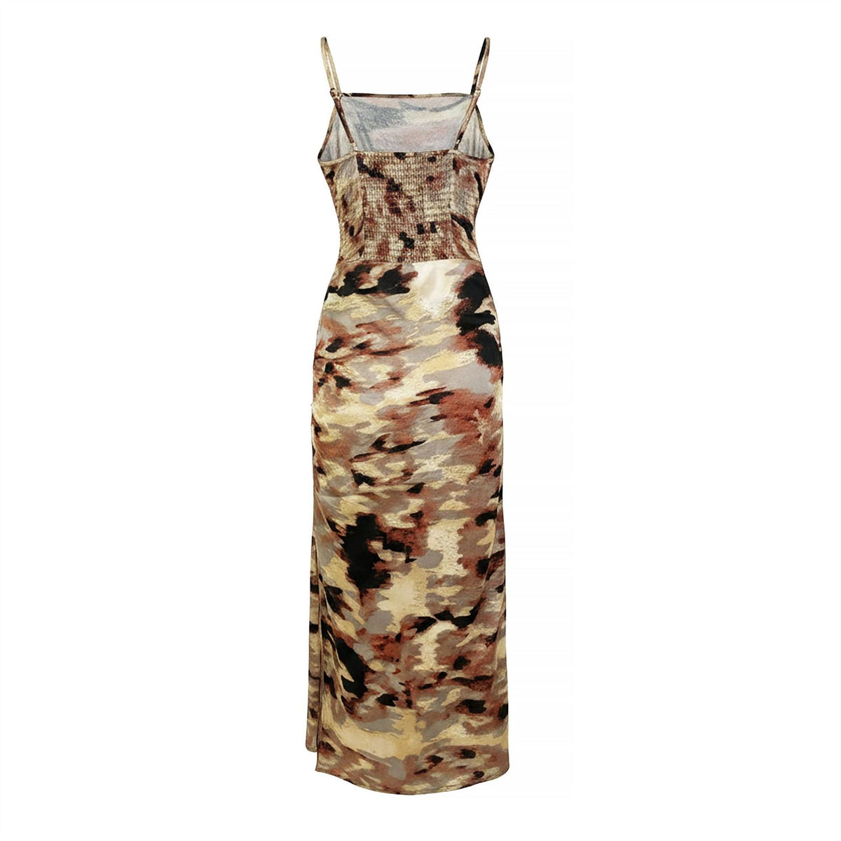 AX Paris Smudge Print Strappy Ruched Side Midi Dress