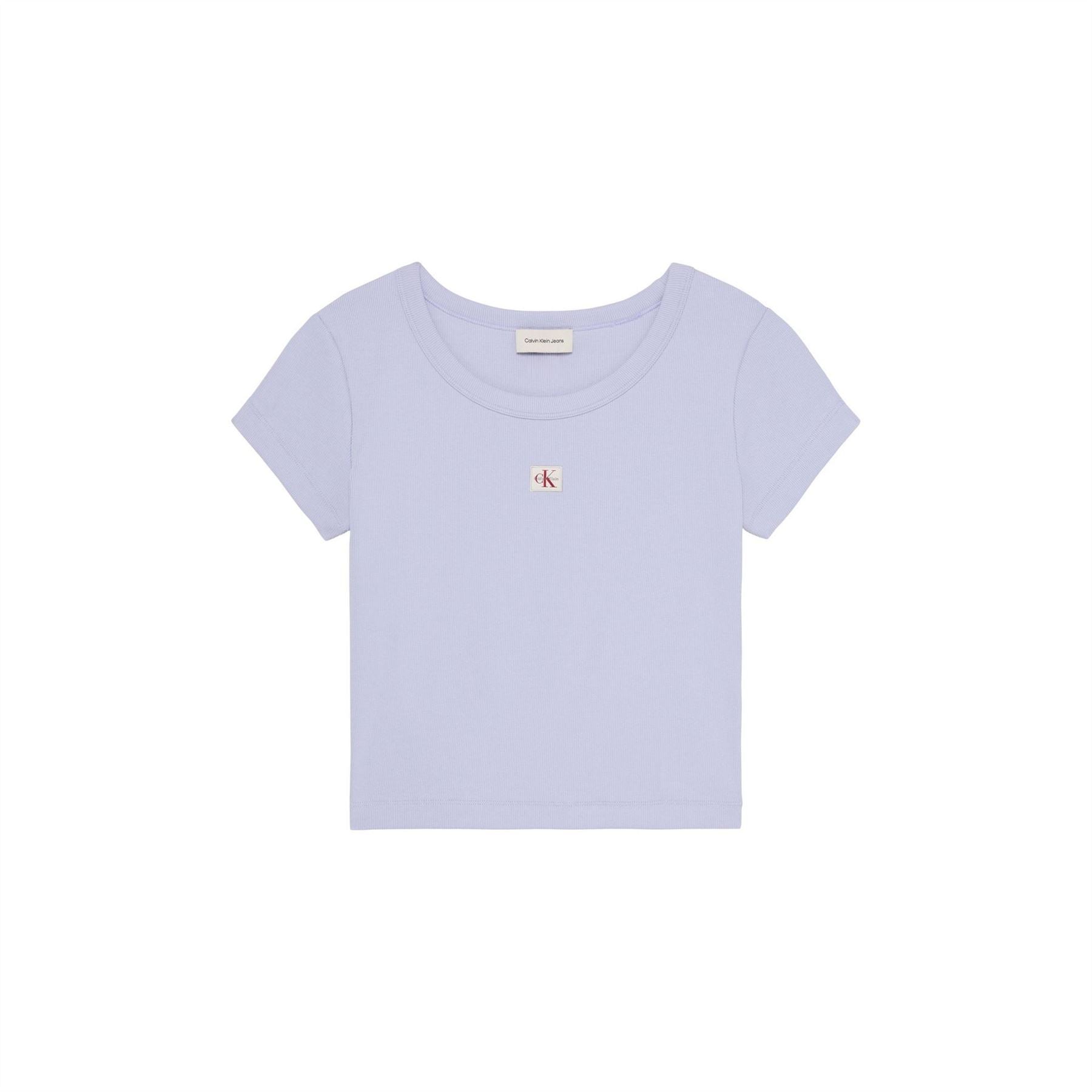Calvin Klein Jeans Woven Ribbed Baby Tee
