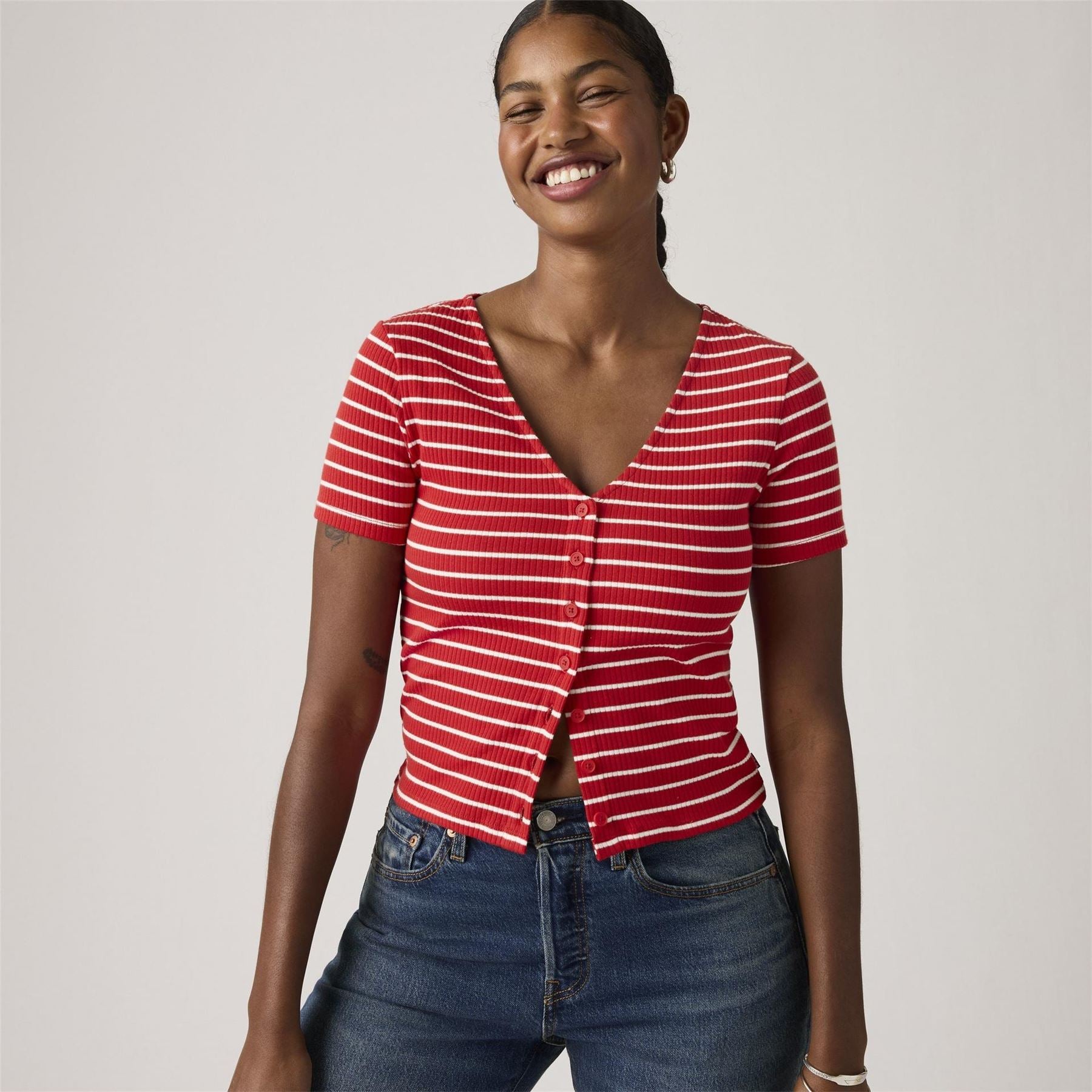 Levis Sleeve Striped T-Shirt