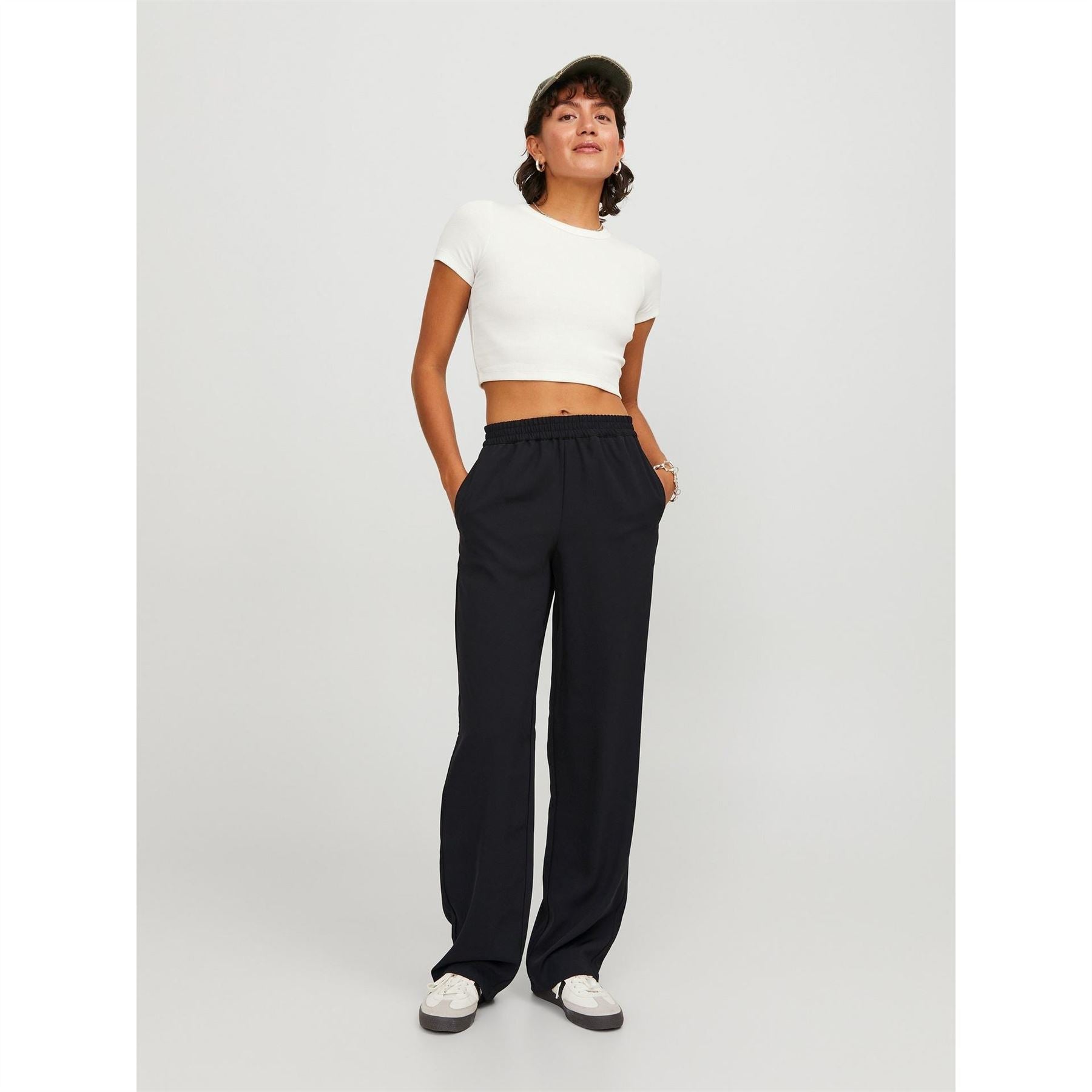 JJXX Poppy High Waisted Straight Leg Trousers