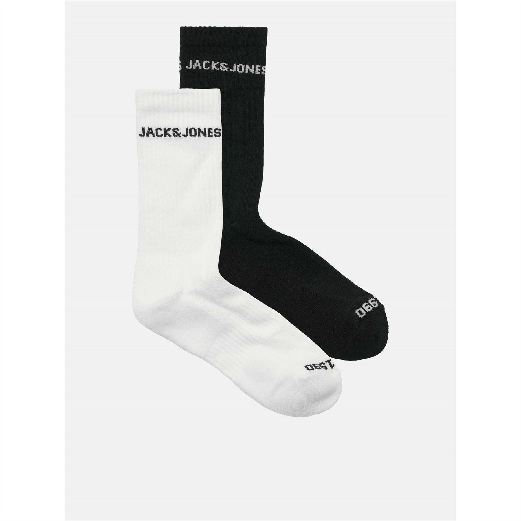 Jack and Jones 2 Pack Basic Lettering Crew Socks