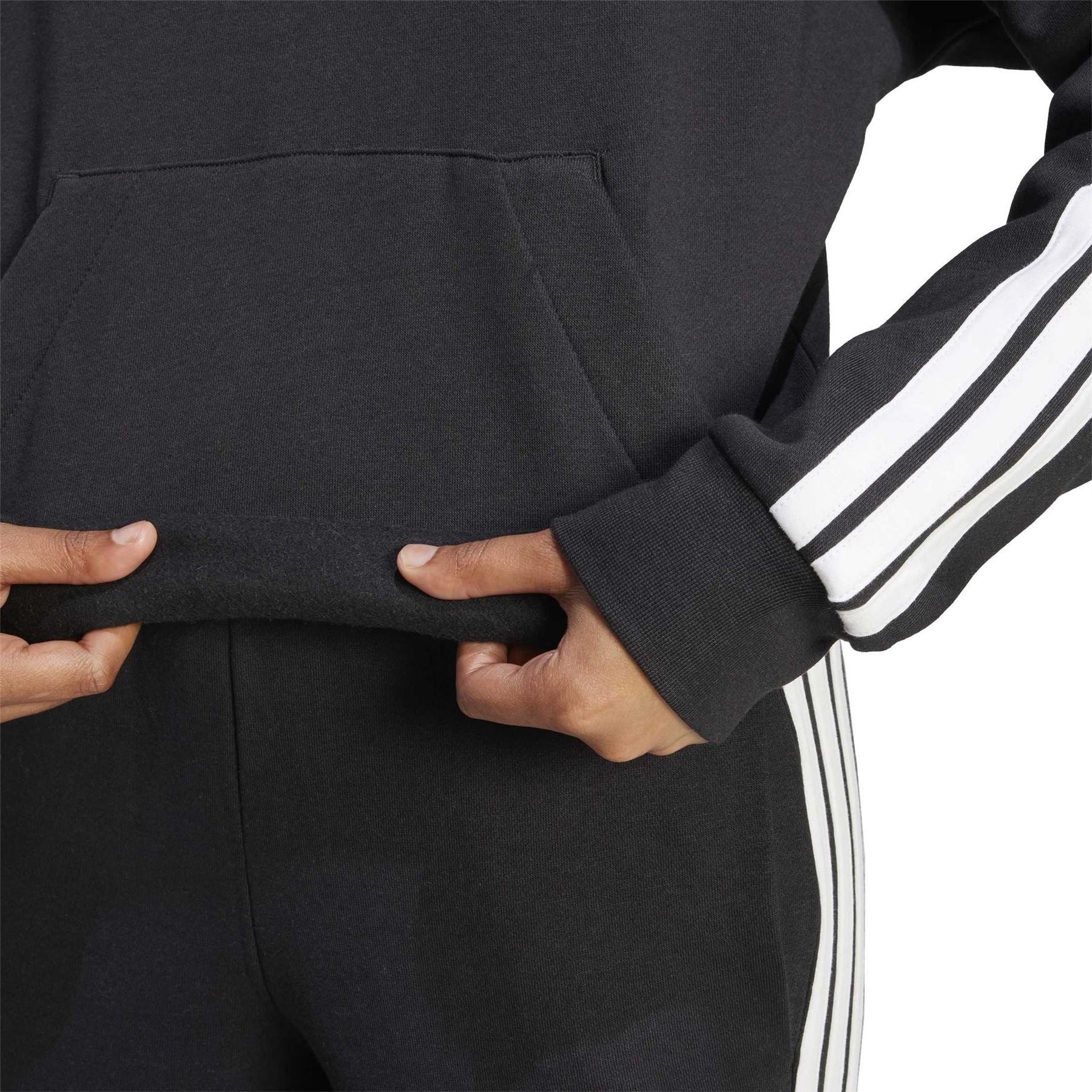 adidas Essentials 3 Stripes Fleece Hoodie