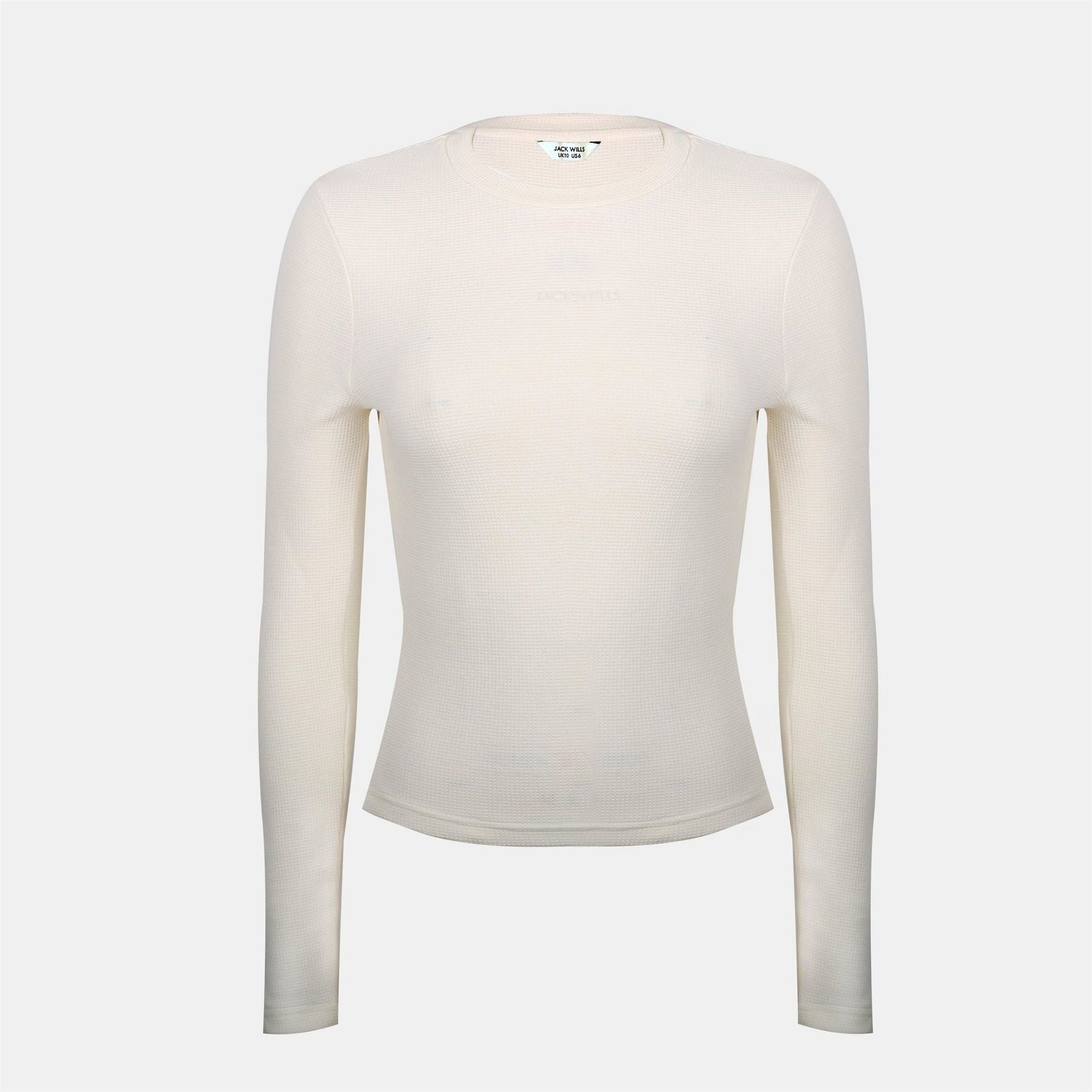Jack Wills Waffle LSBaby Cotton Crew Neck Slim Fit Long Sleeve T Shirt