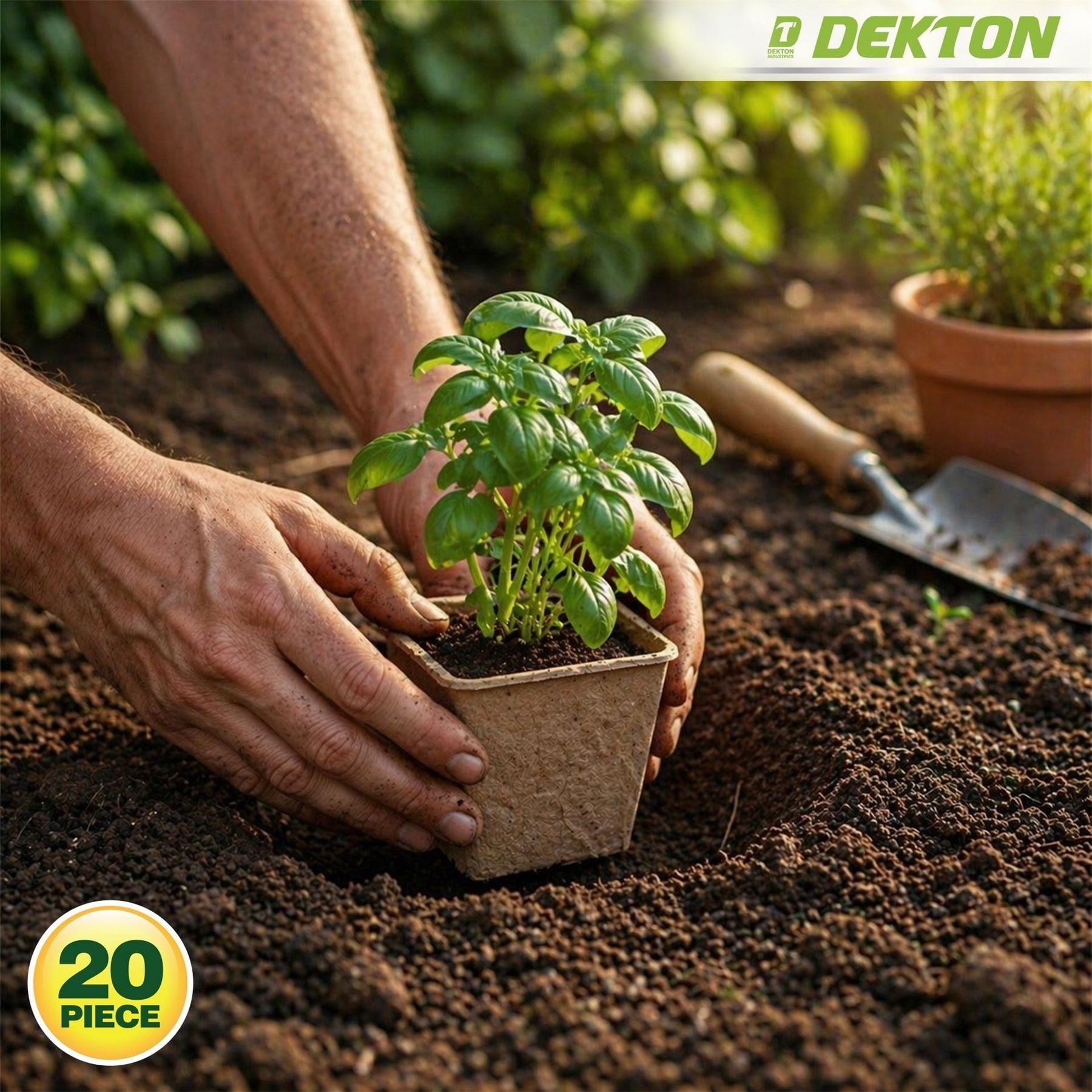 Dekton Square Paper Plant Pots