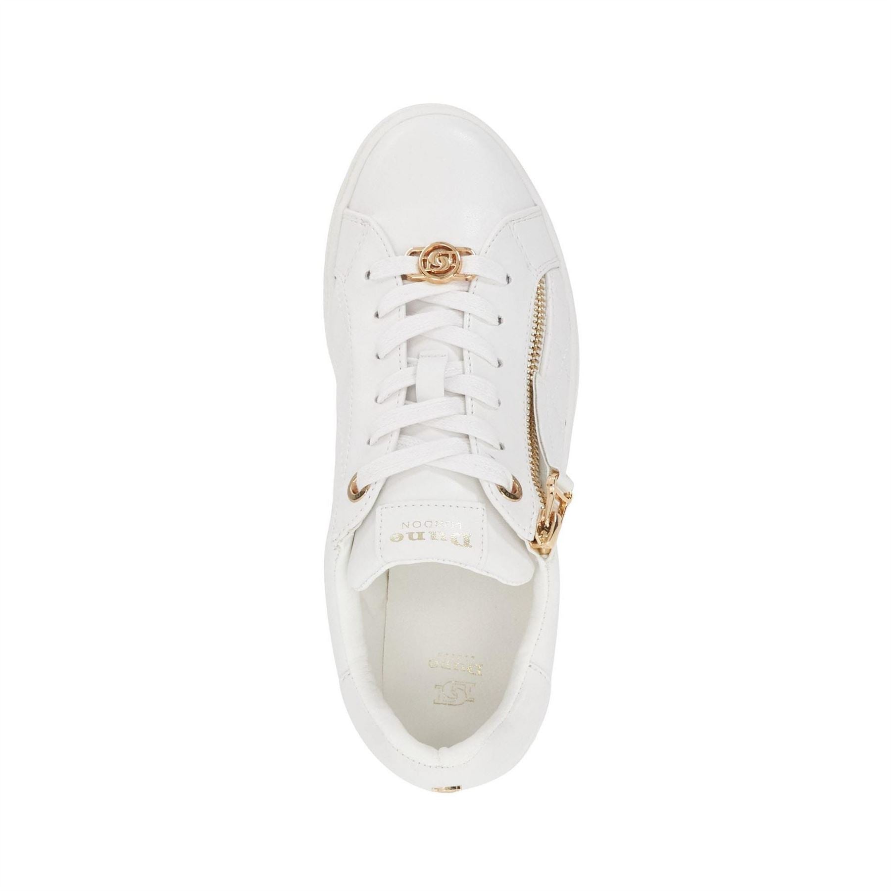 Dune London Quilted Flatform Lace Up Trainers