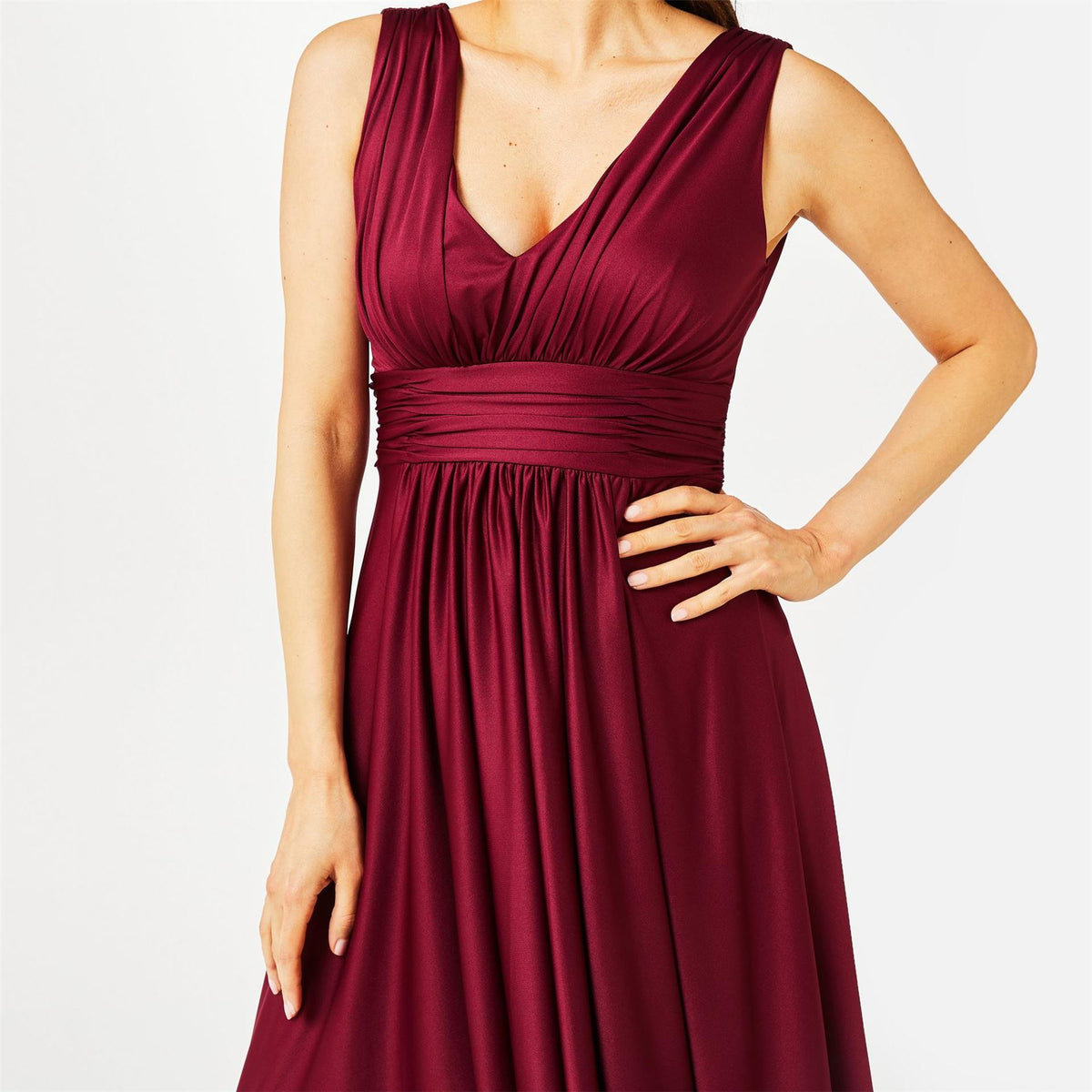 Biba Bridesmaid Dip Hem Maxi Dress