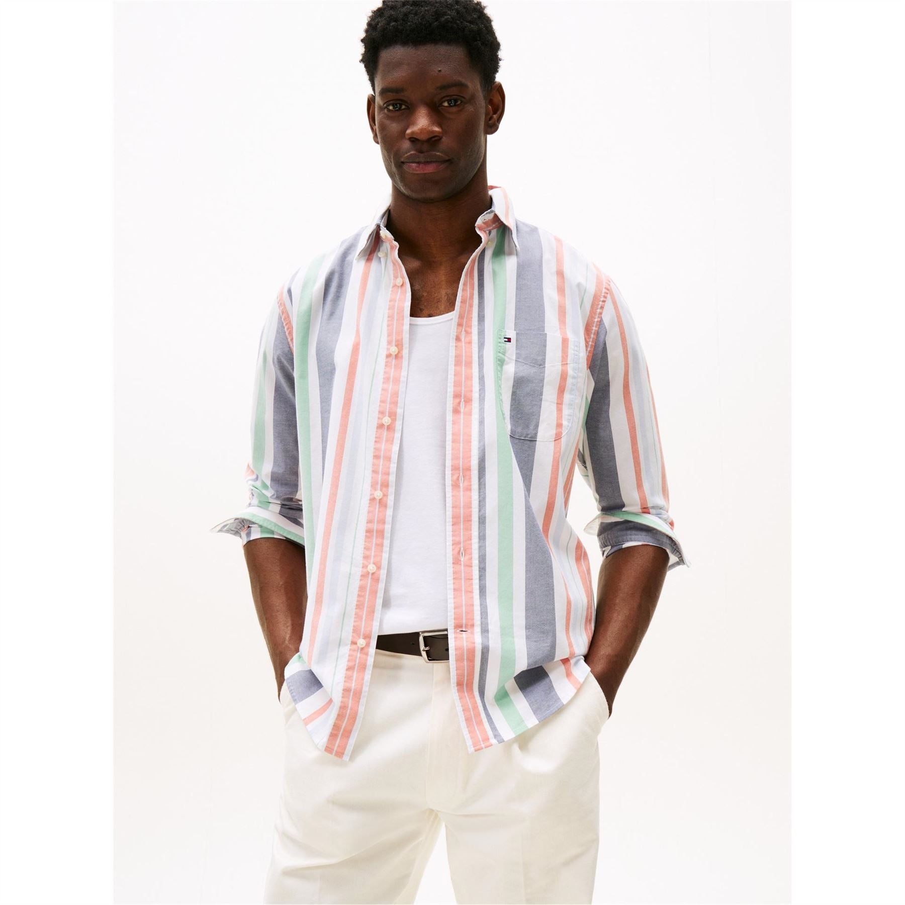 Tommy Hilfiger Regatta Stripe Long Sleeve Patterned Shirt