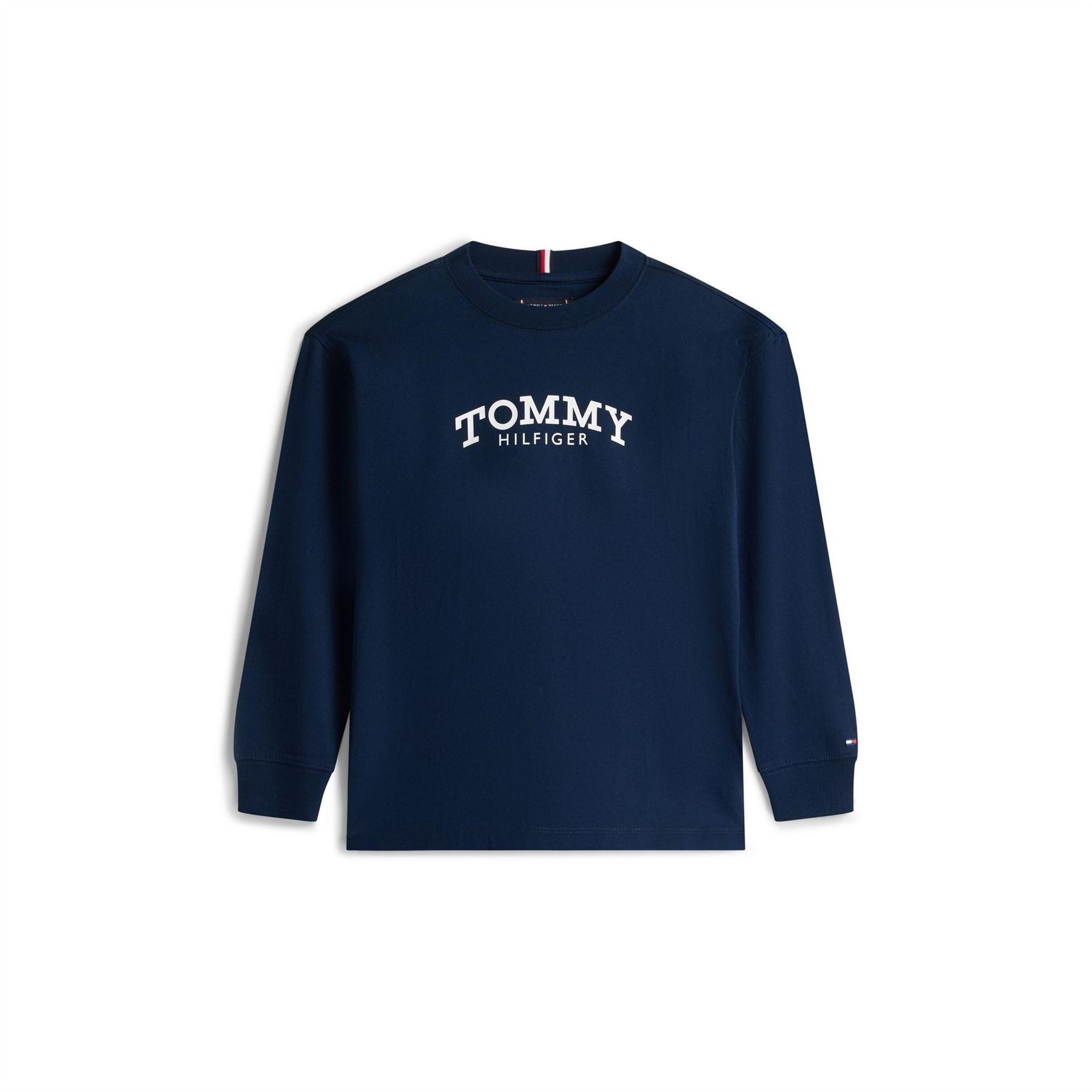 Tommy Hilfiger Mono Print Crew Neck Long Sleeve Jersey T-Shirt