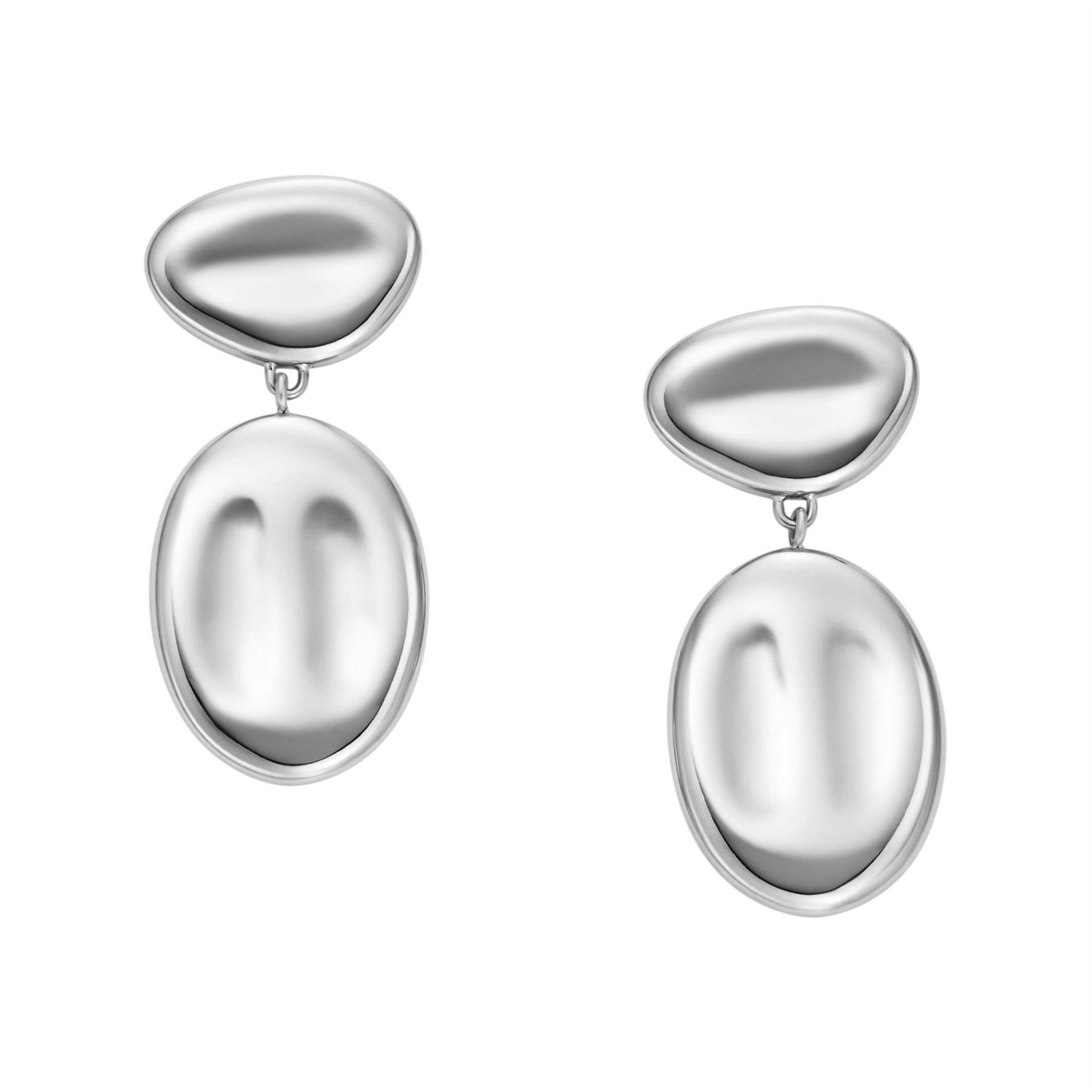 Skagen Anja Pebble Silver Stainless Steel Drop Earrings Skj1852040