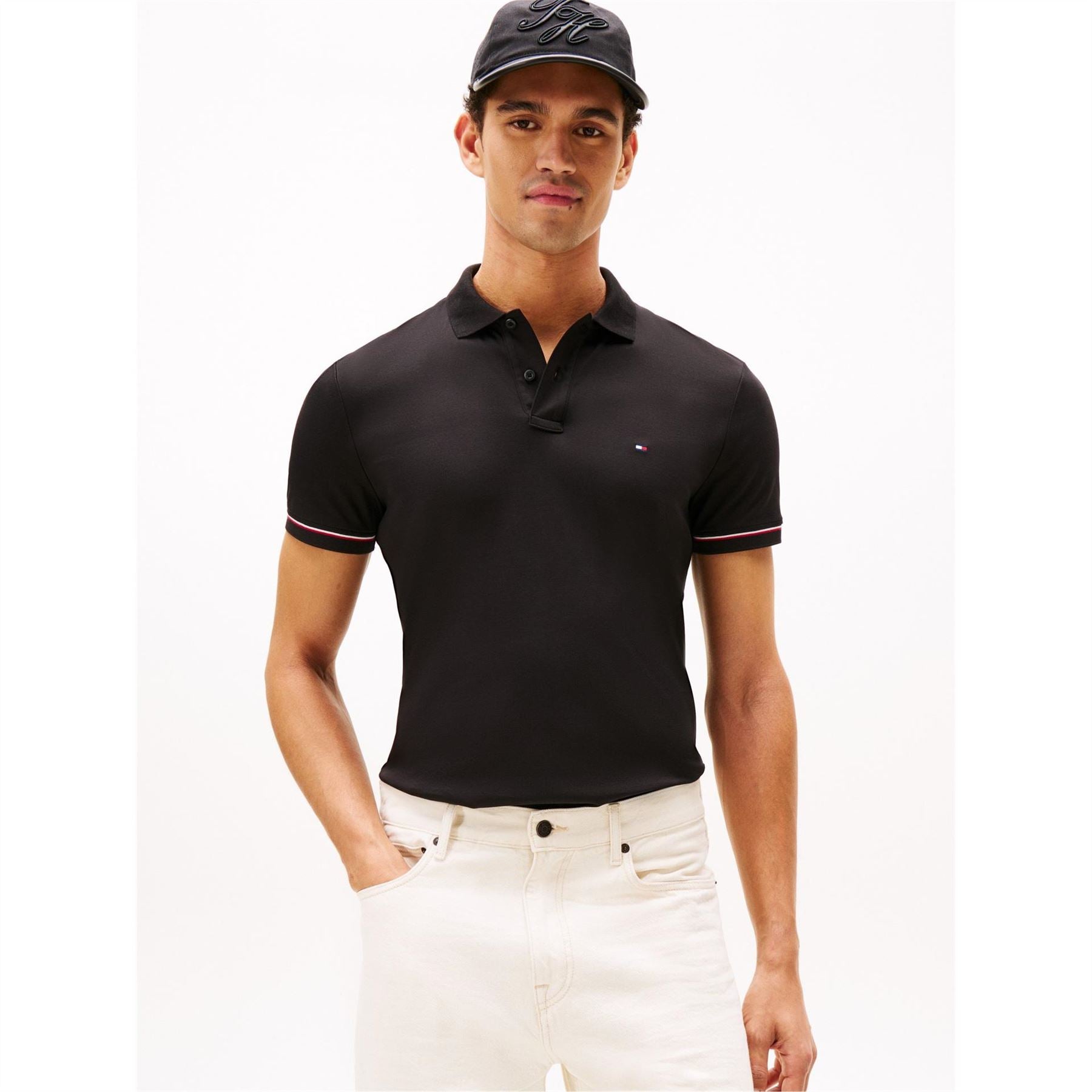 Tommy Hilfiger Liquidtip Collared Neck Short Sleeve Polo Shirt