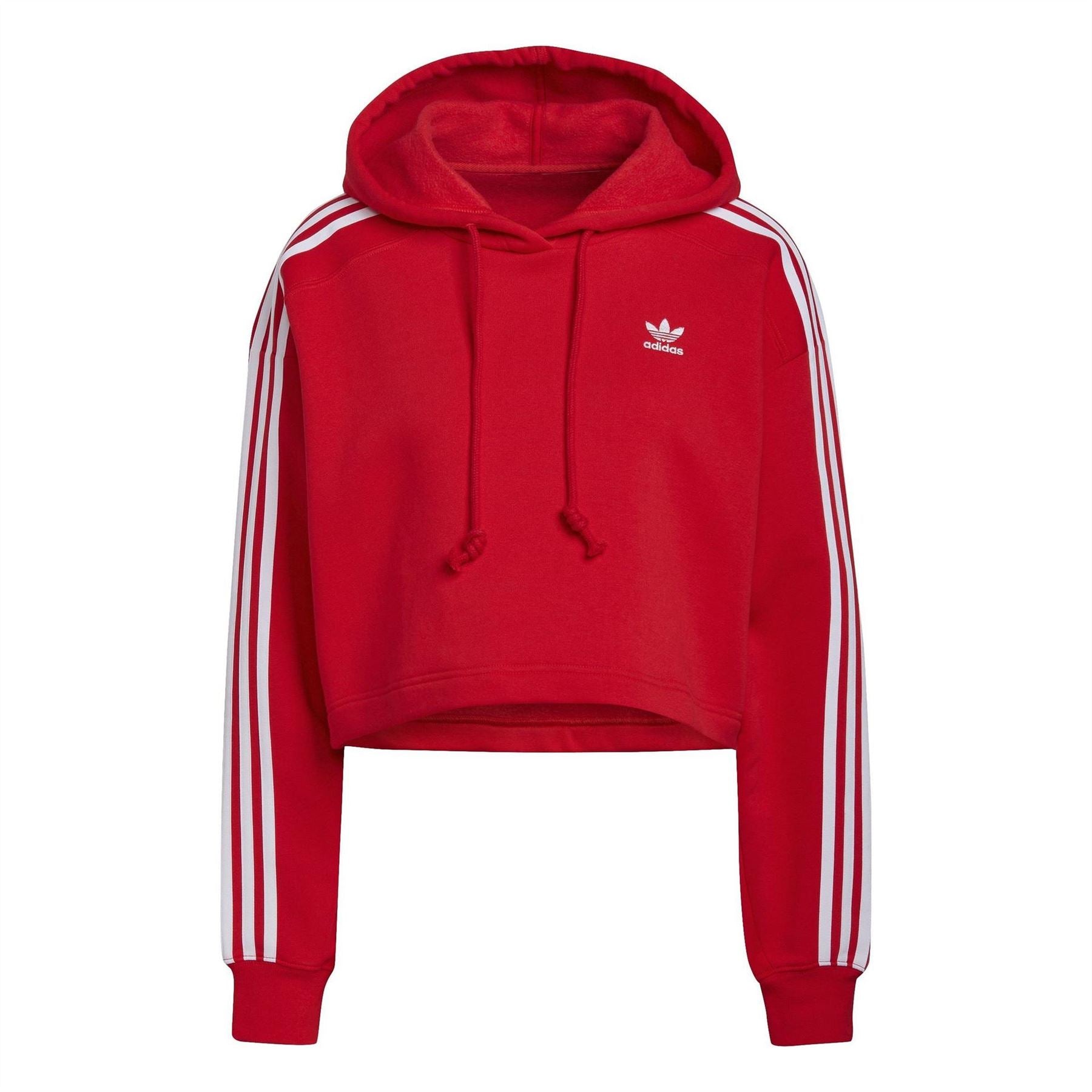 adidas Originals Cropped Hooded Relaxed Fit Sweatshirt
