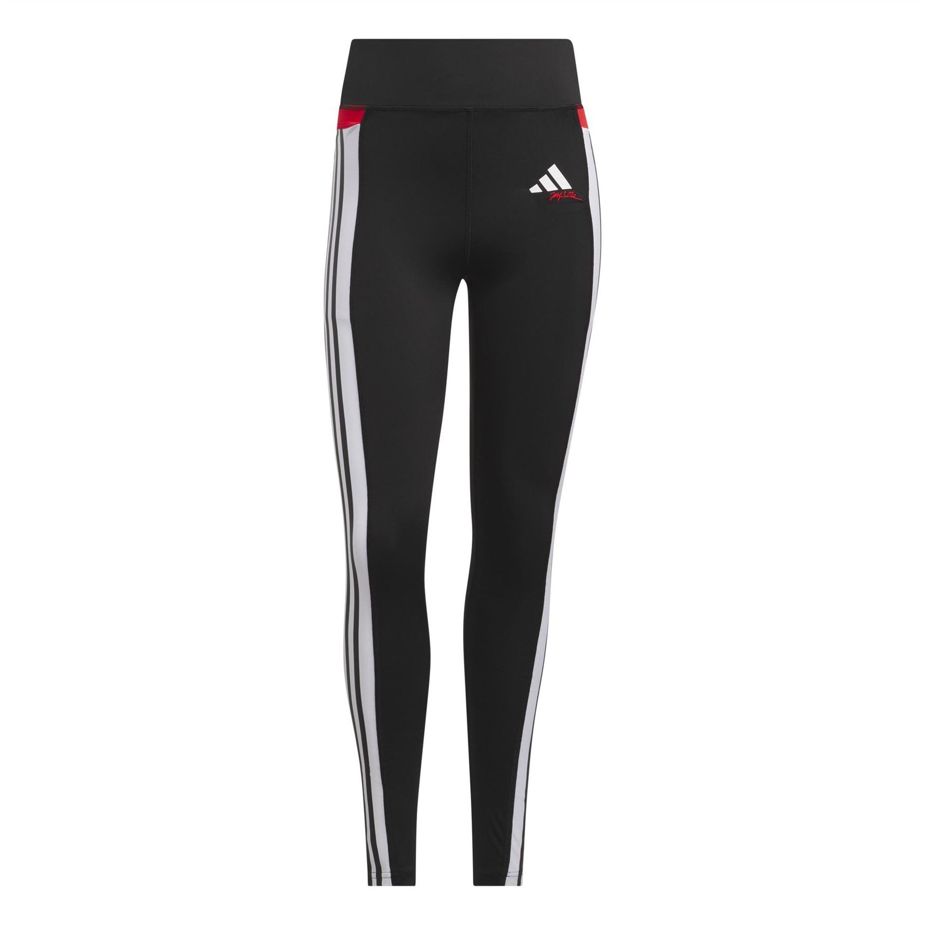 adidas Signature Print Three Stripes Leggings Womens Black Size Options