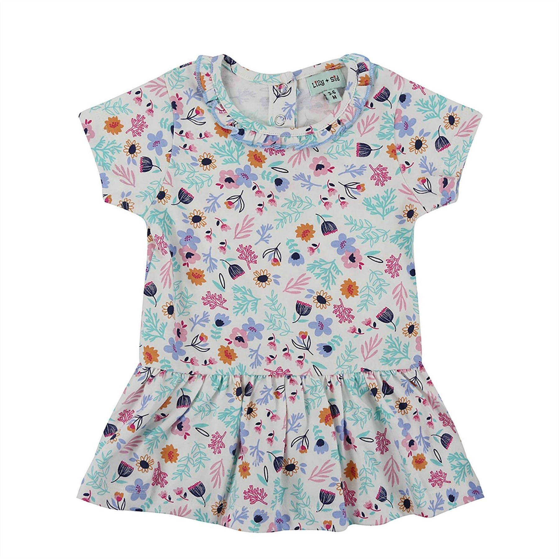 Lilly and Sid Ditsy Crew Neck Mini A-Line Dress