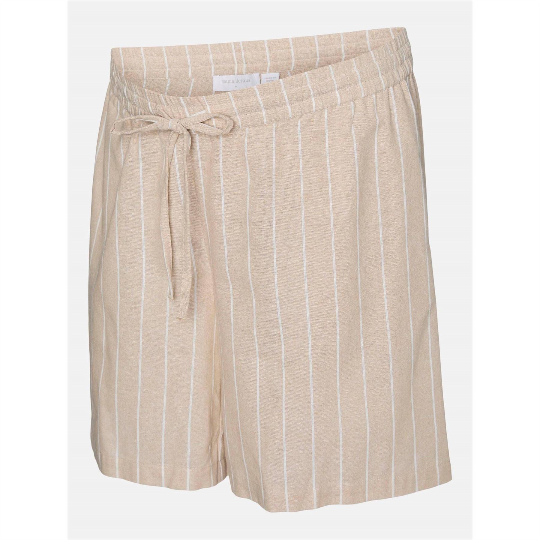 Mamalicious Vertical Stripe Bermuda Shorts