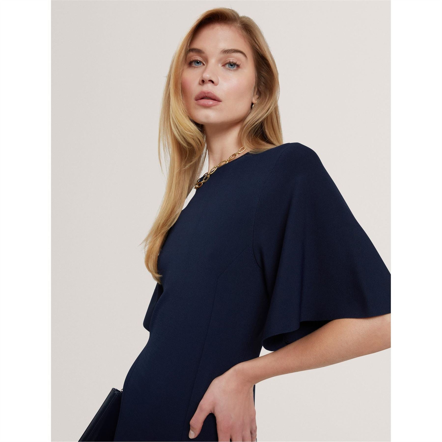 Ted Baker Crew Neck Short Sleeve Midi Dress