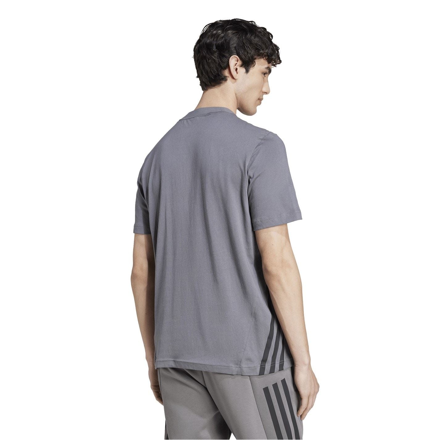 adidas Crew Neck Short Sleeve Jersey T-Shirt with Side Stripes
