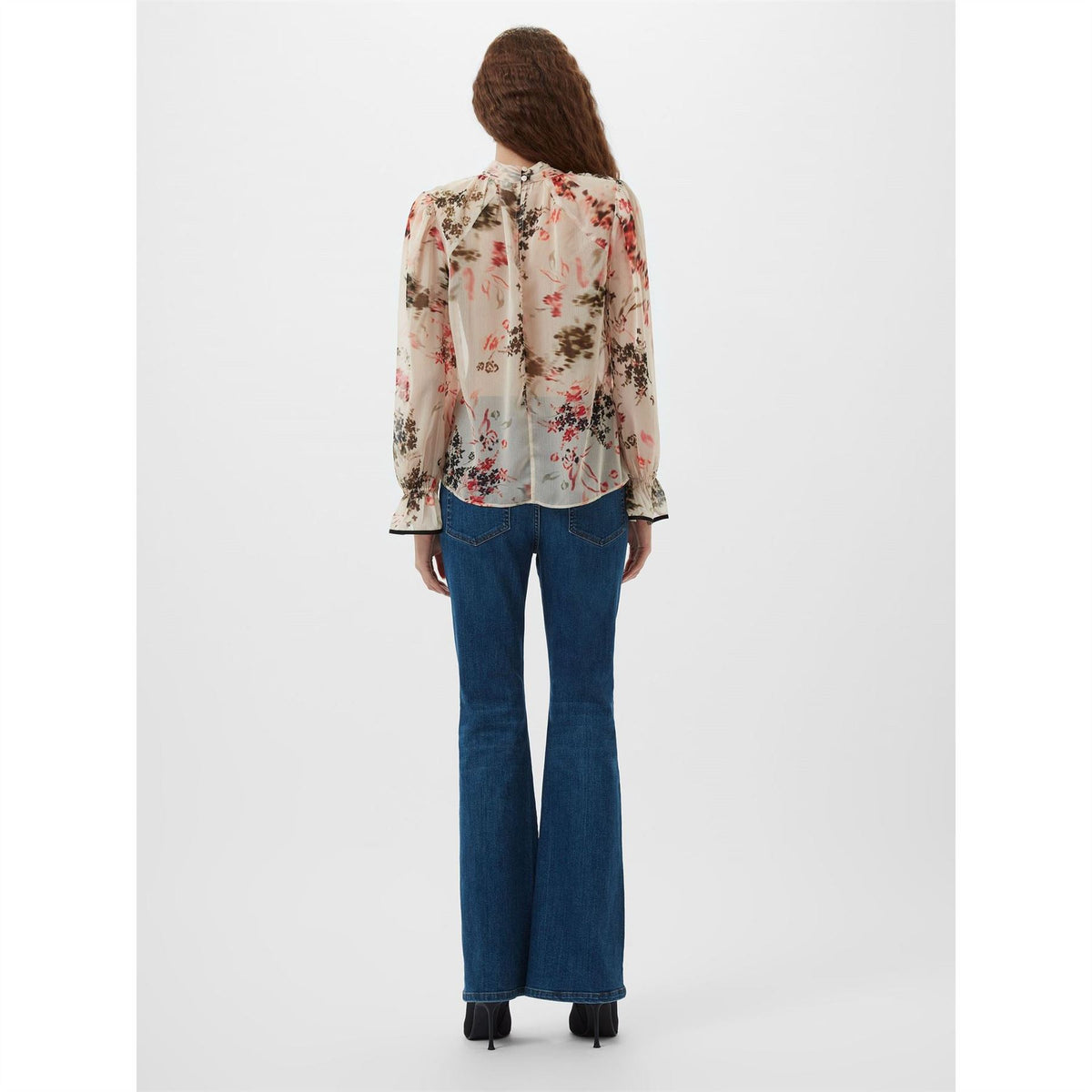 French Connection Relaxed Fit Keyhole Neck Blouse