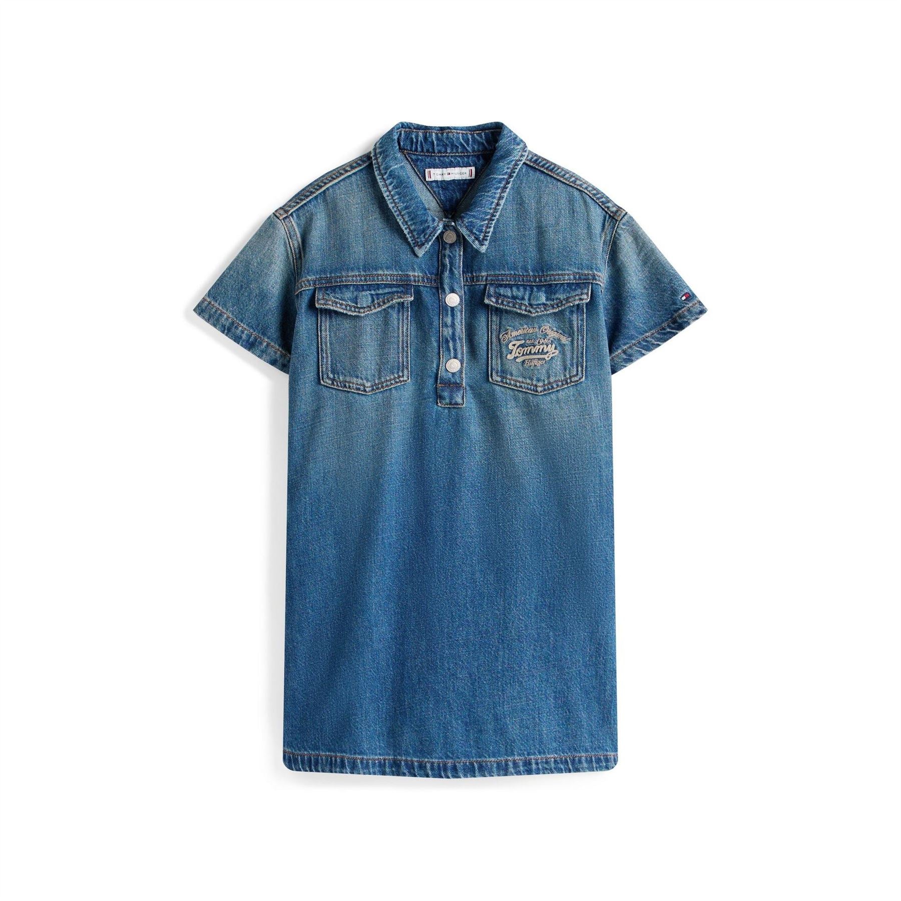 Tommy Hilfiger Denim Collared Neck Mini Dress