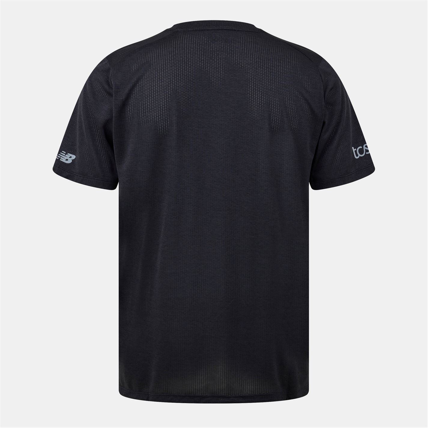 New Balance Mens Balance Ath Ss Bk Smal Running Top