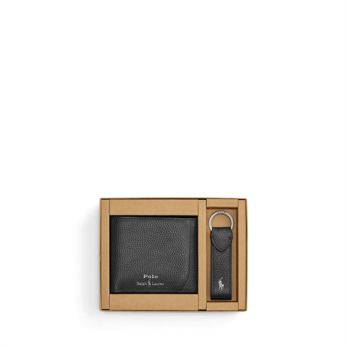 Polo Ralph Lauren Leather Wallet  And  Keyring Gift Set