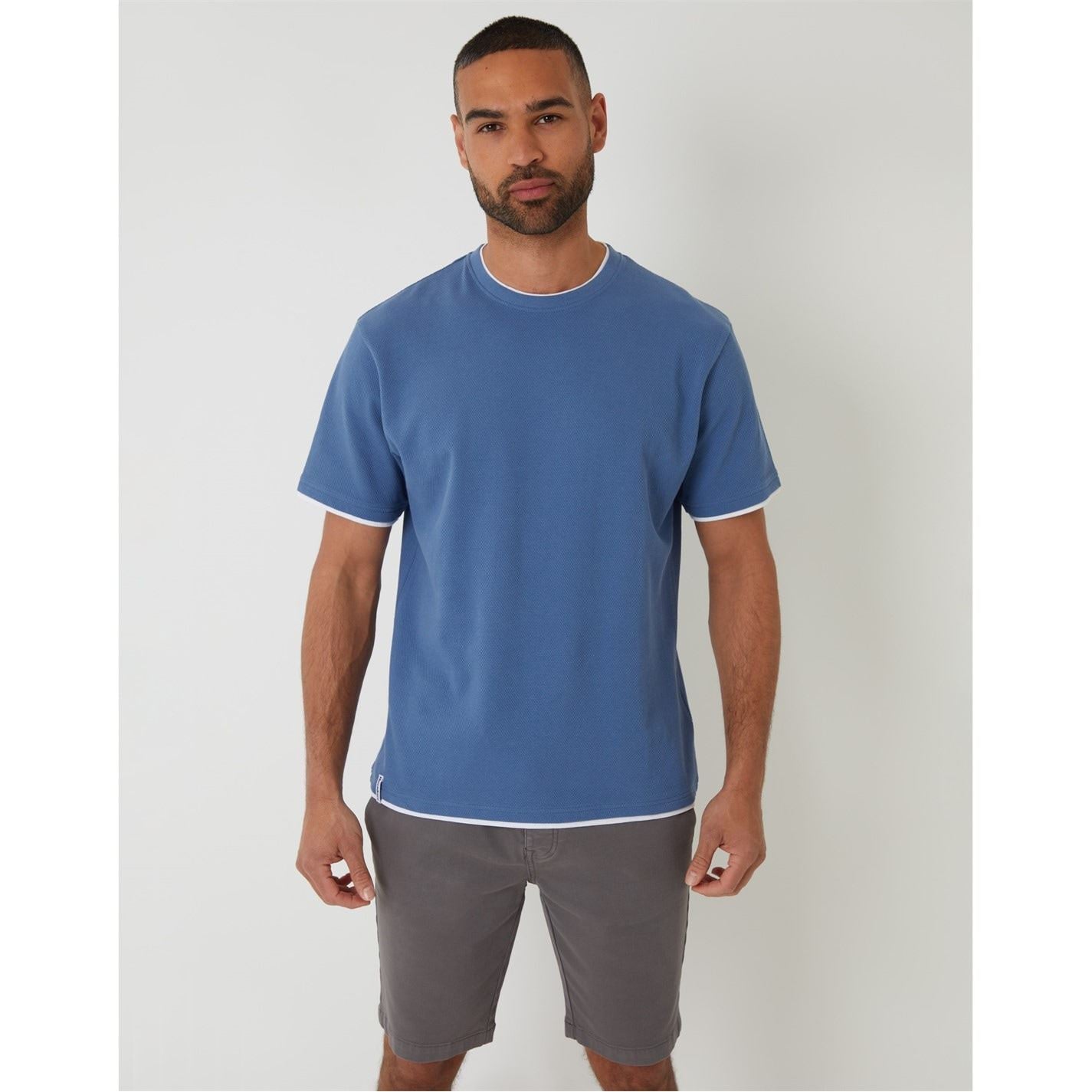 Threadbare Mock Neck Regular Fit Short Sleeve T-Shirt