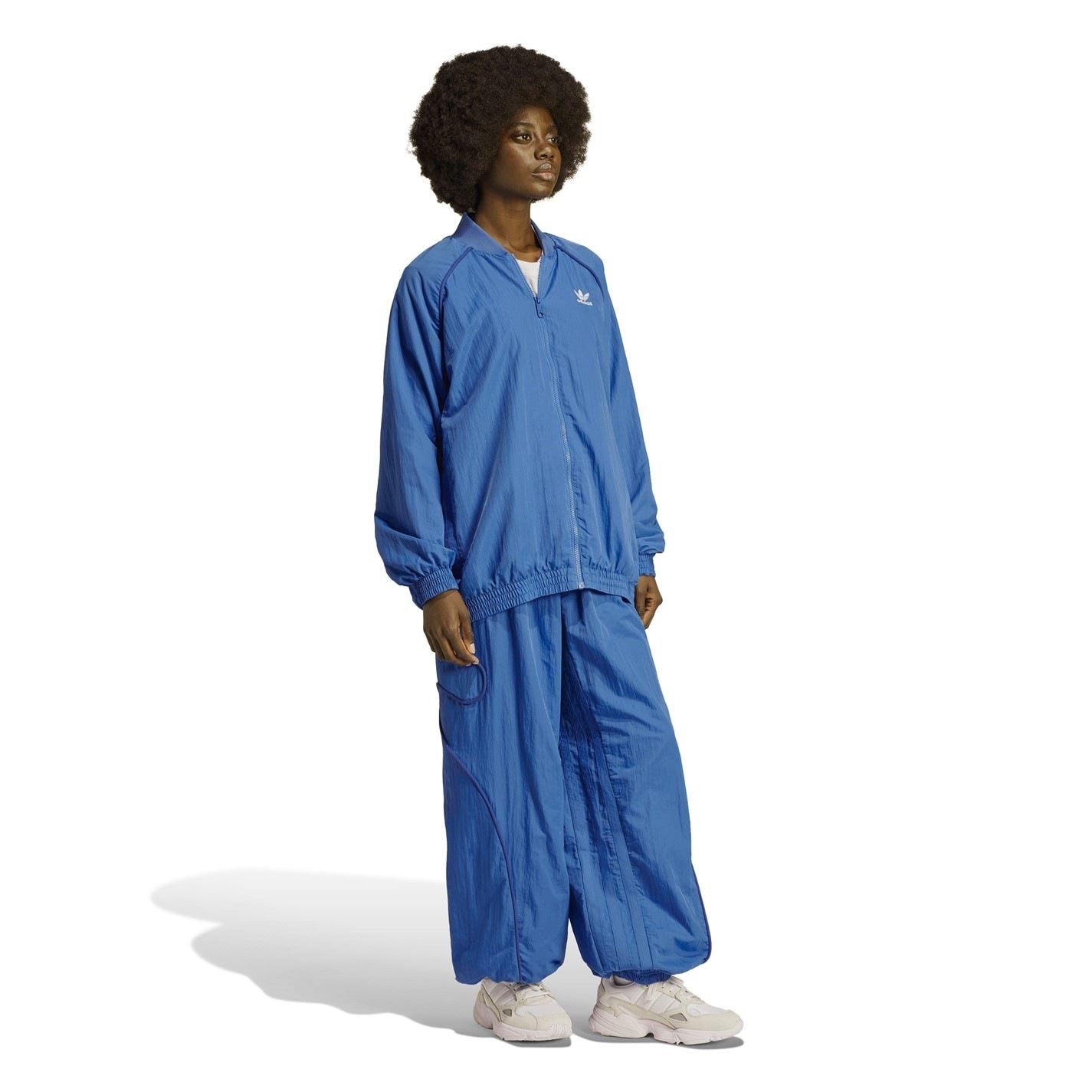 adidas Originals Solid Patterned Wide Leg Track Pants